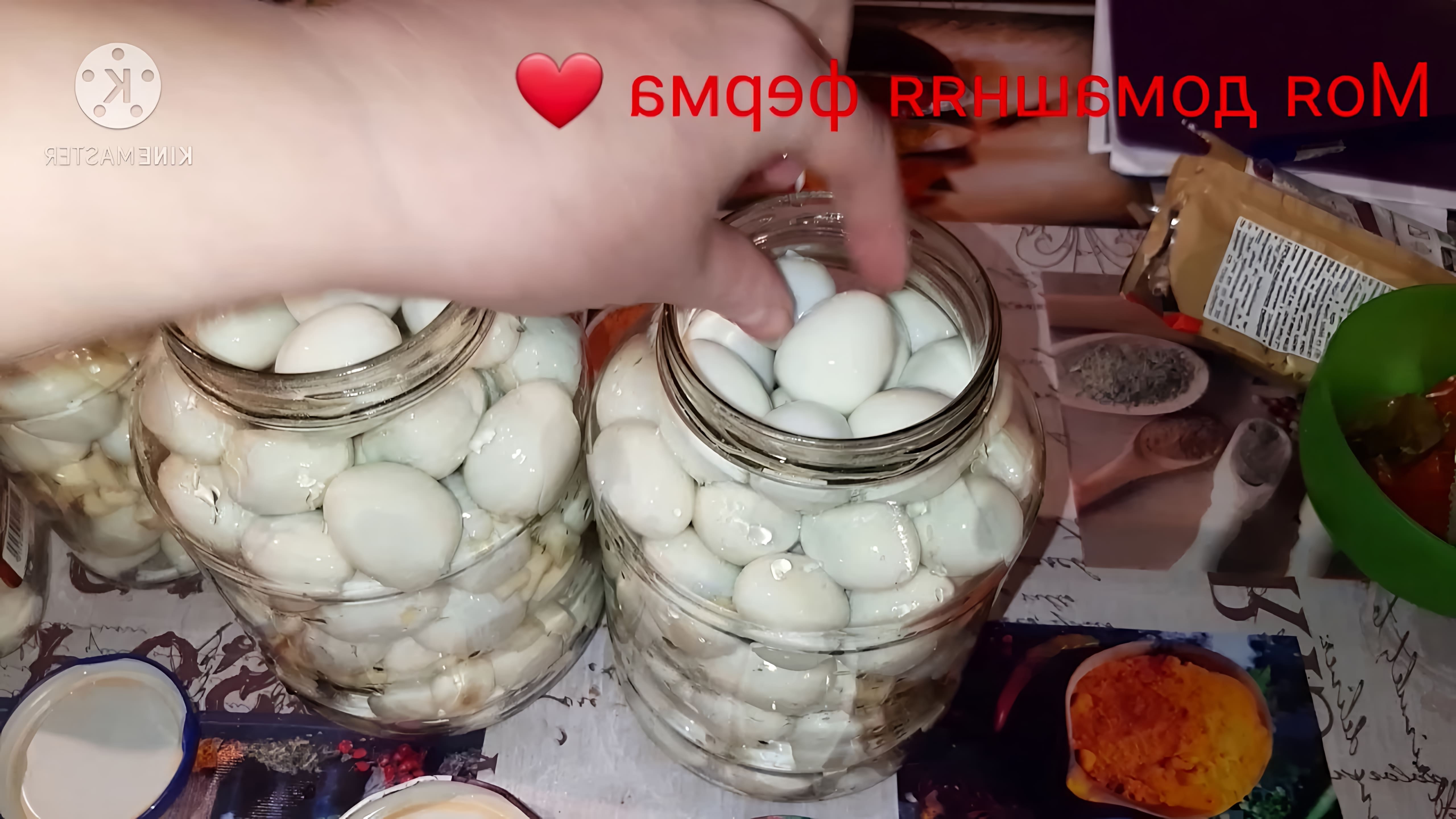 В этом видео демонстрируется рецепт маринованных перепелиных яиц