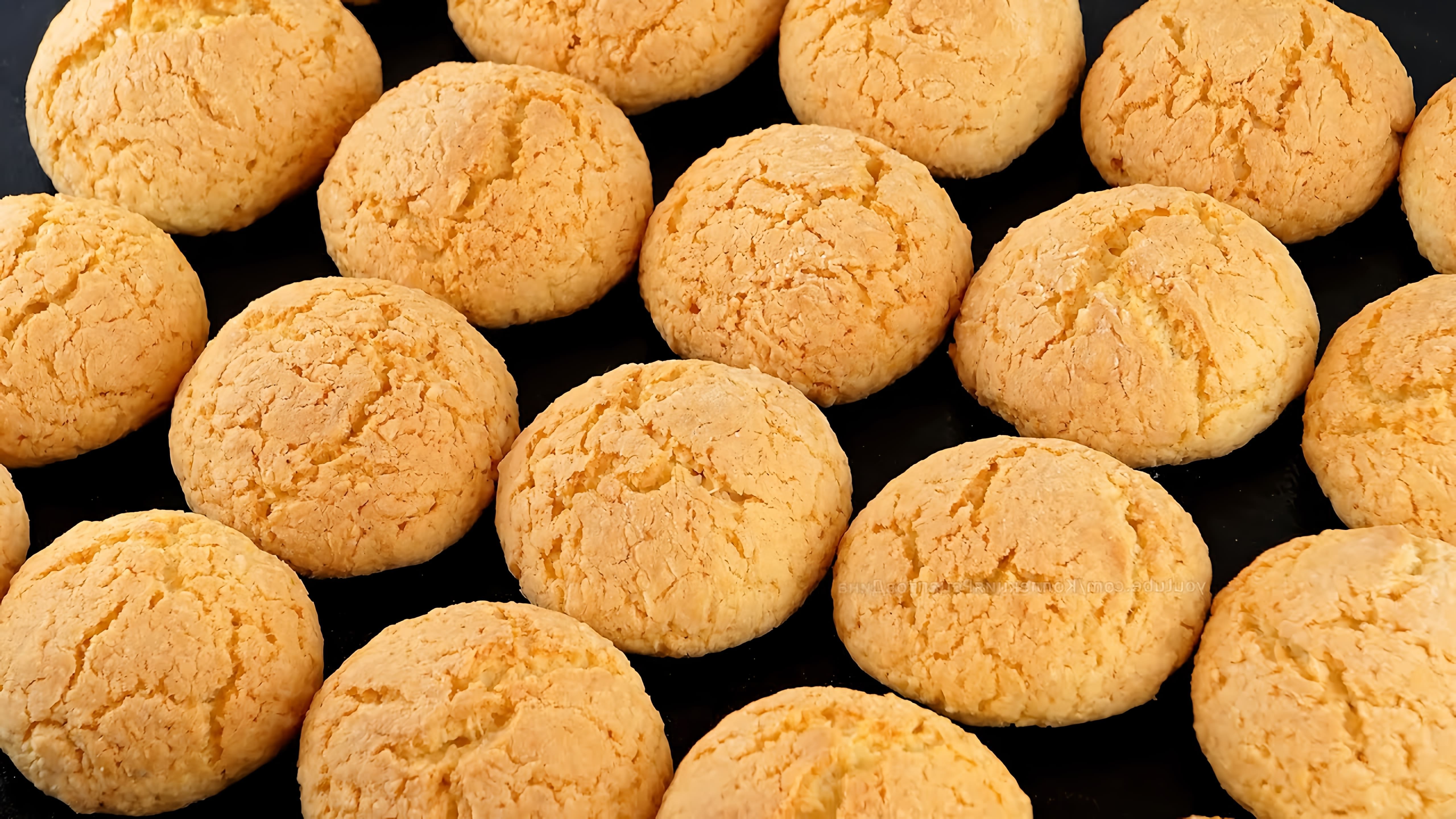 Видео рецепт нежных кокосовых печенья с кремовым вкусом