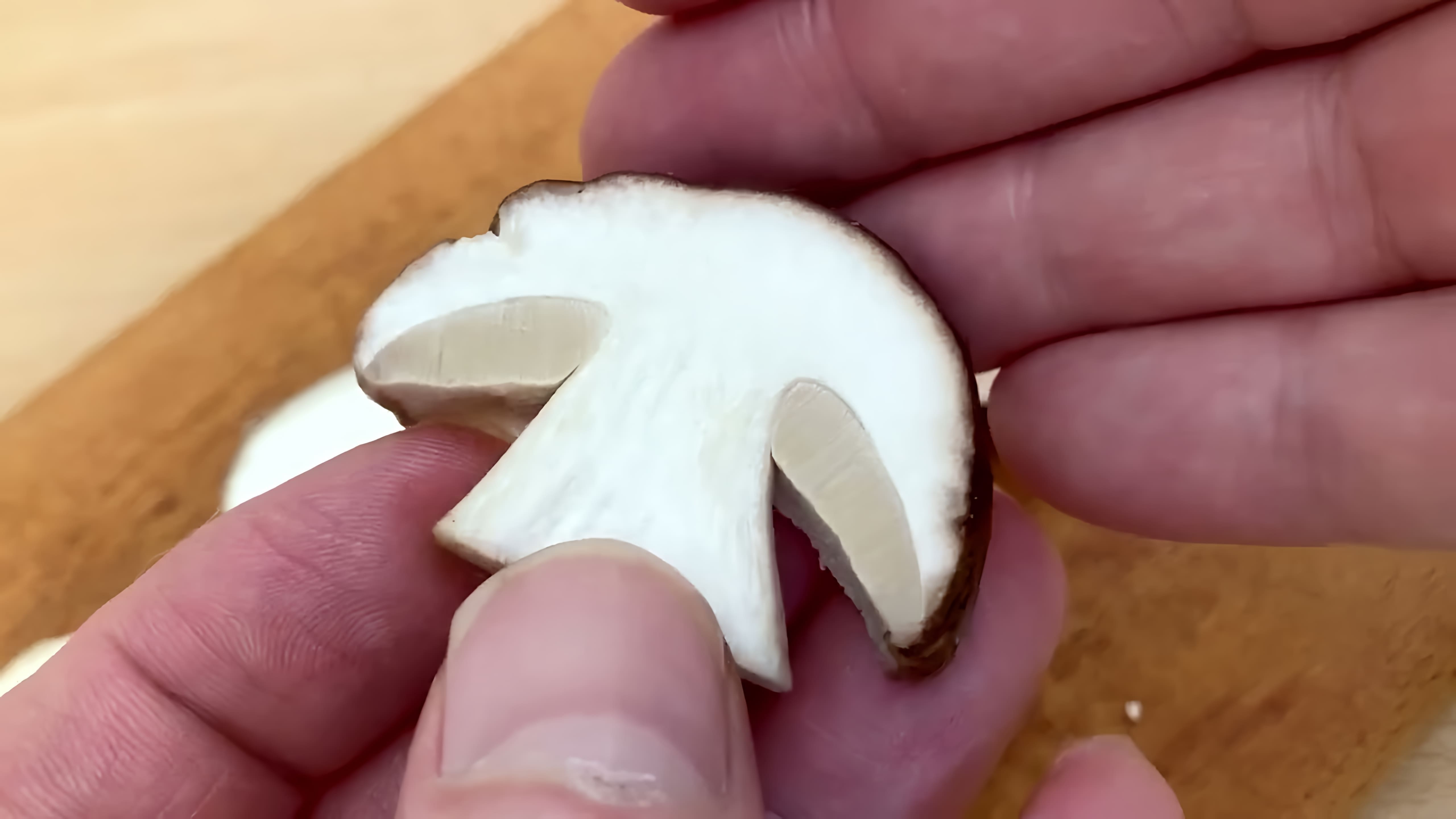В данном видео демонстрируется процесс приготовления белых грибов