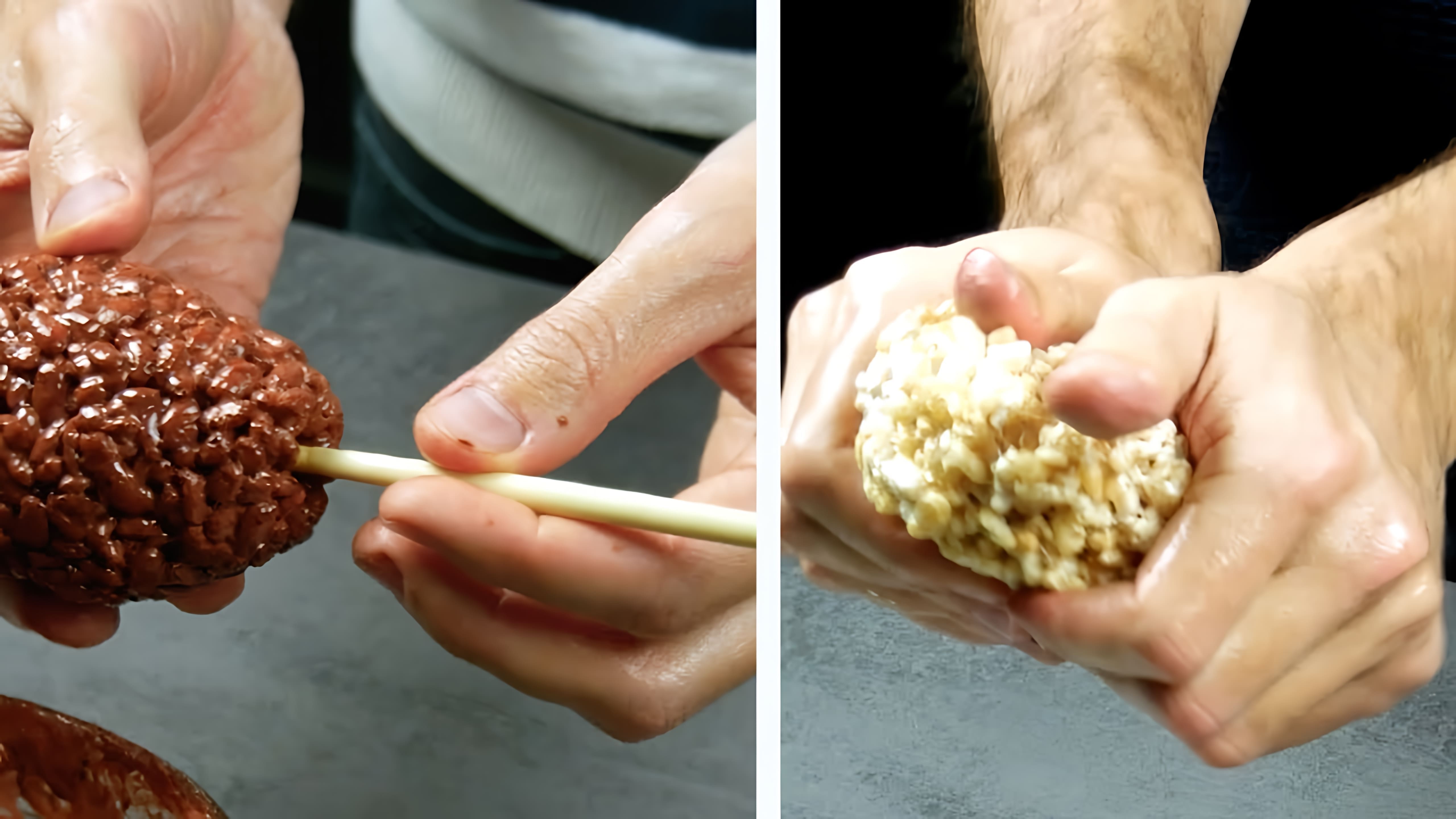 В этом видео-ролике показан сладкий трюк с воздушным рисом, который приведет всех в восторг