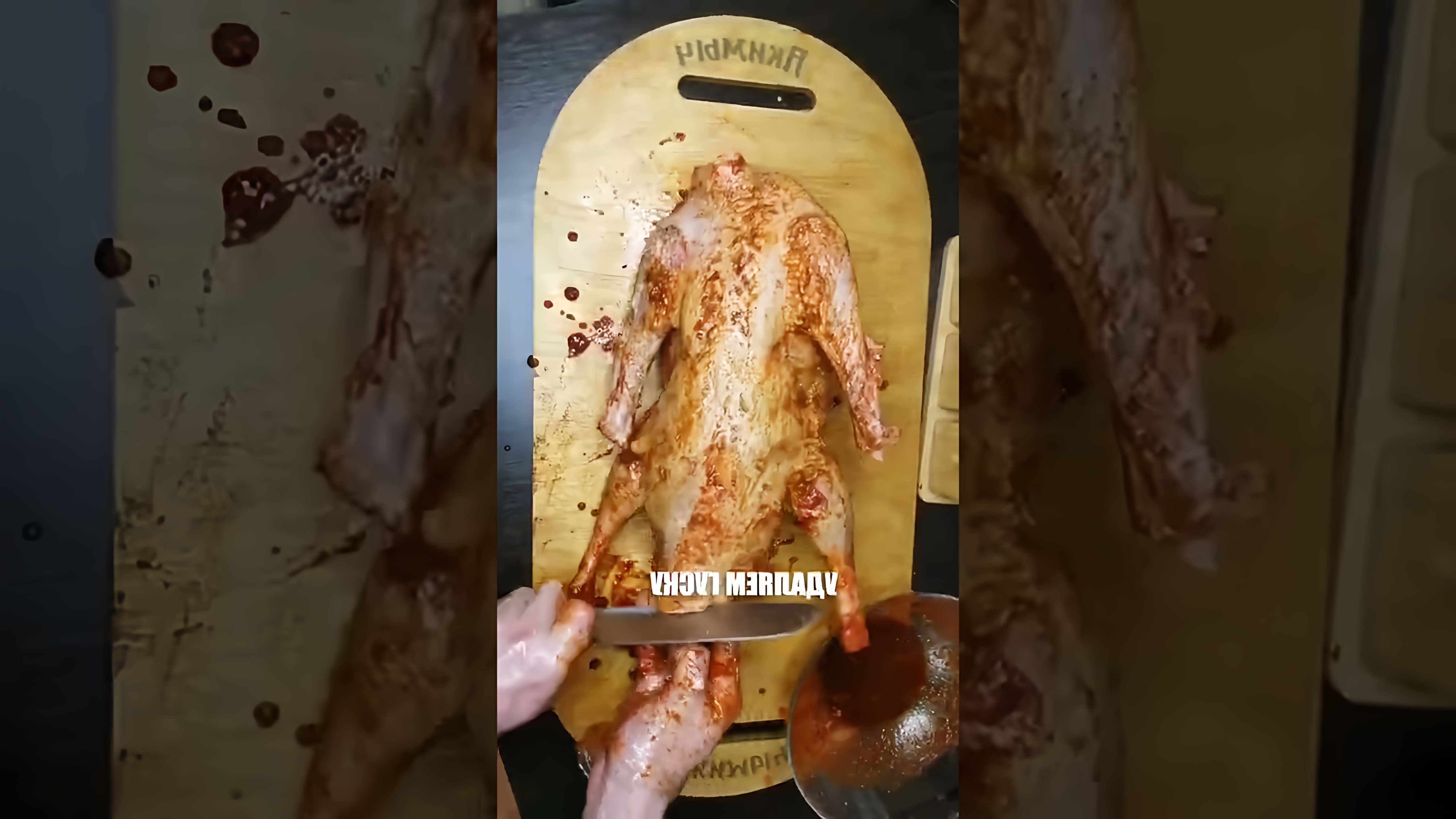 В этом видео-ролике будет показан рецепт приготовления гуся в духовке в рукаве
