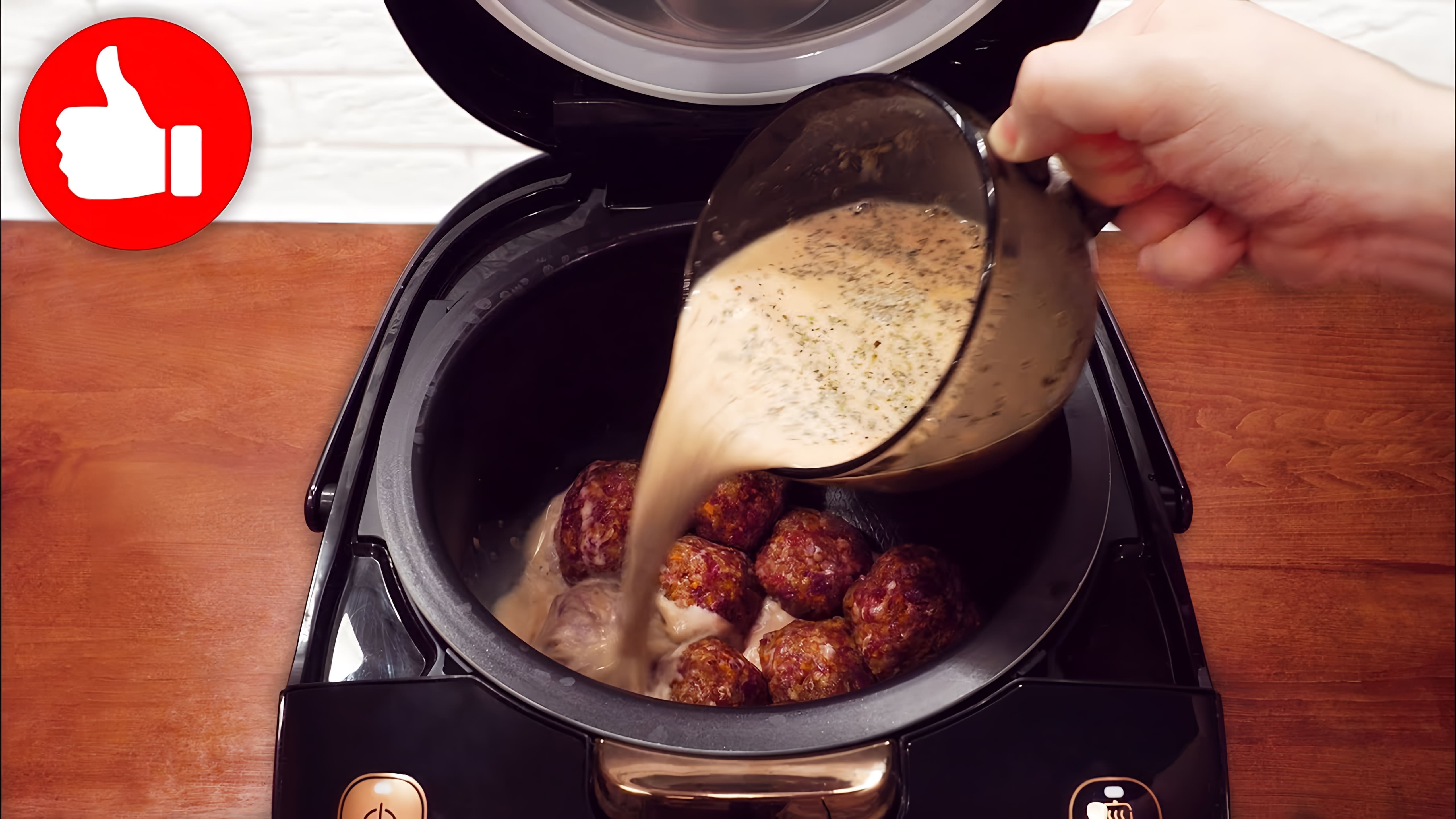 В этом видео демонстрируется рецепт приготовления тефтелей с булгуром в мультиварке