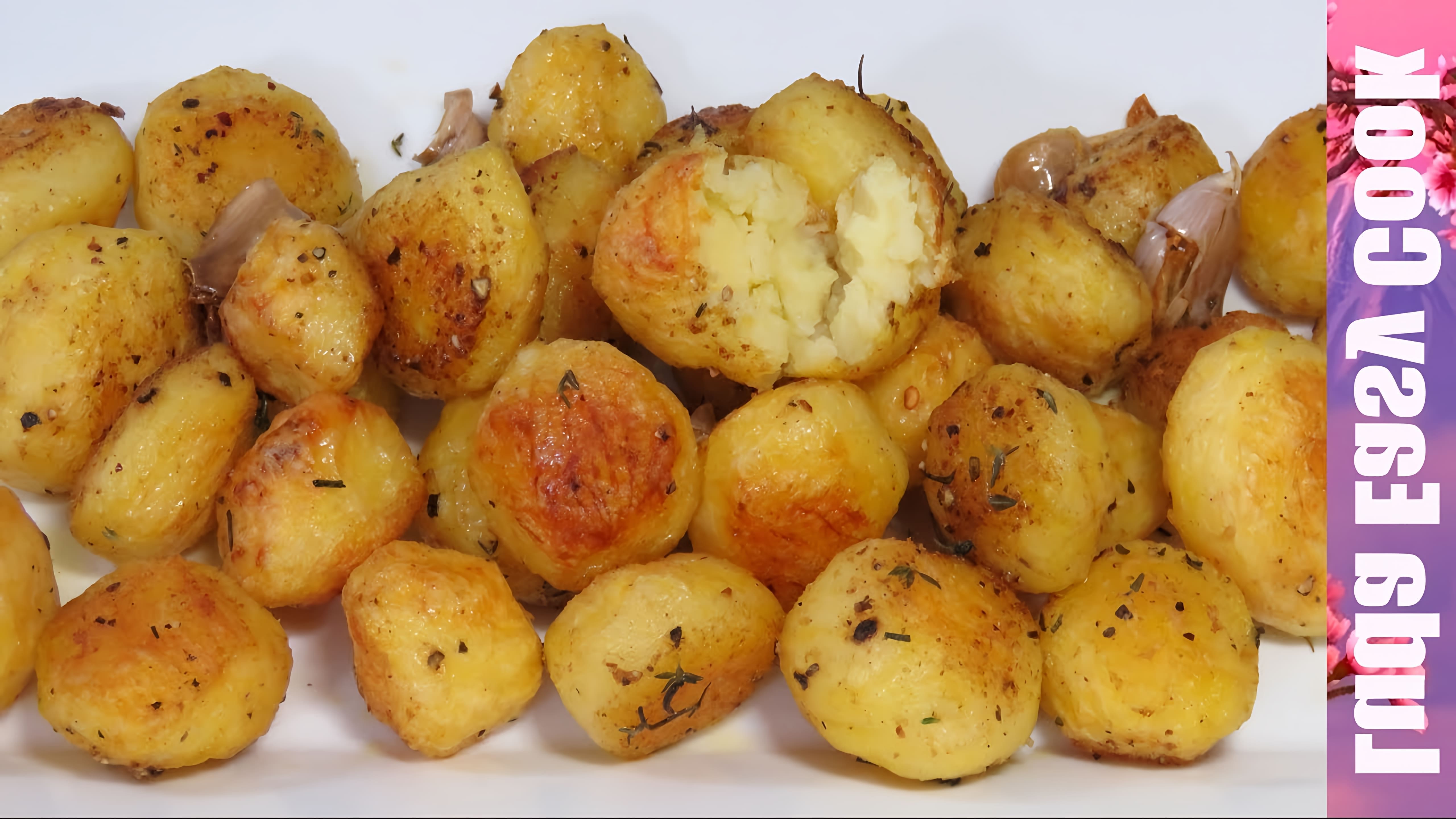 В этом видео демонстрируется рецепт запеченного в духовке картофеля