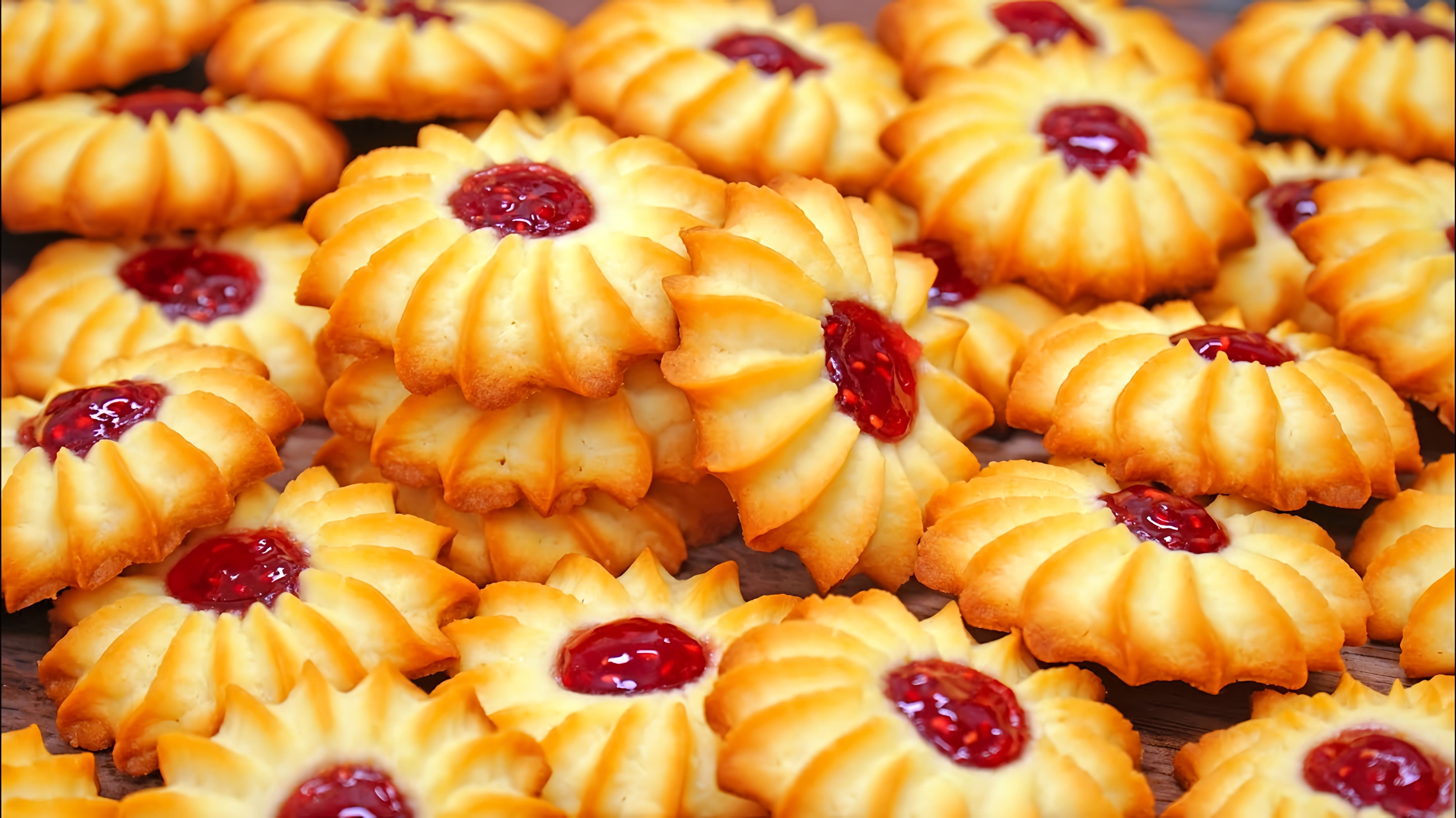 Видео как приготовить традиционное печенье Бакинские курабье, также известное как печенье ромашка