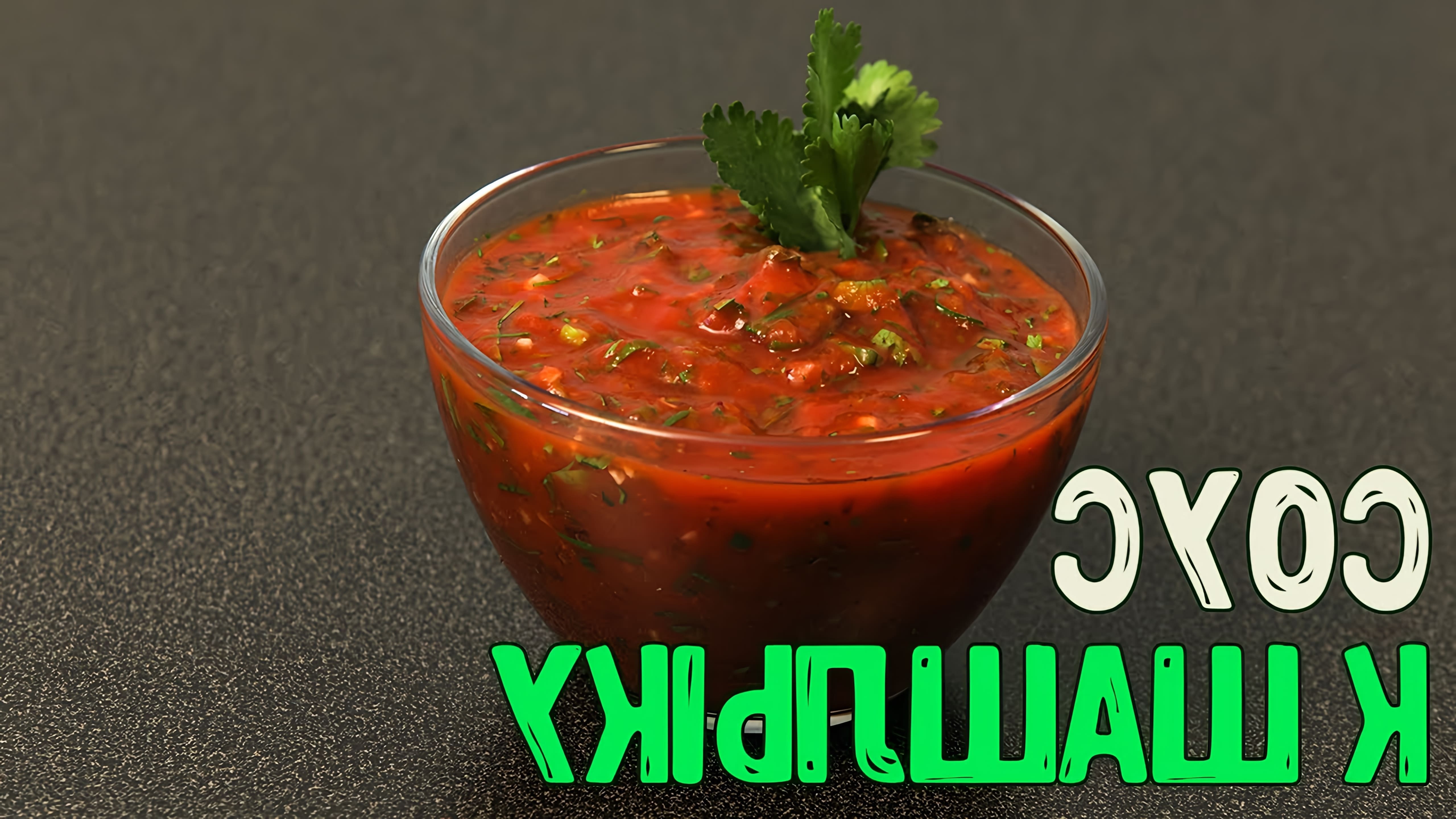 В этом видео демонстрируется процесс приготовления томатного соуса для шашлыка