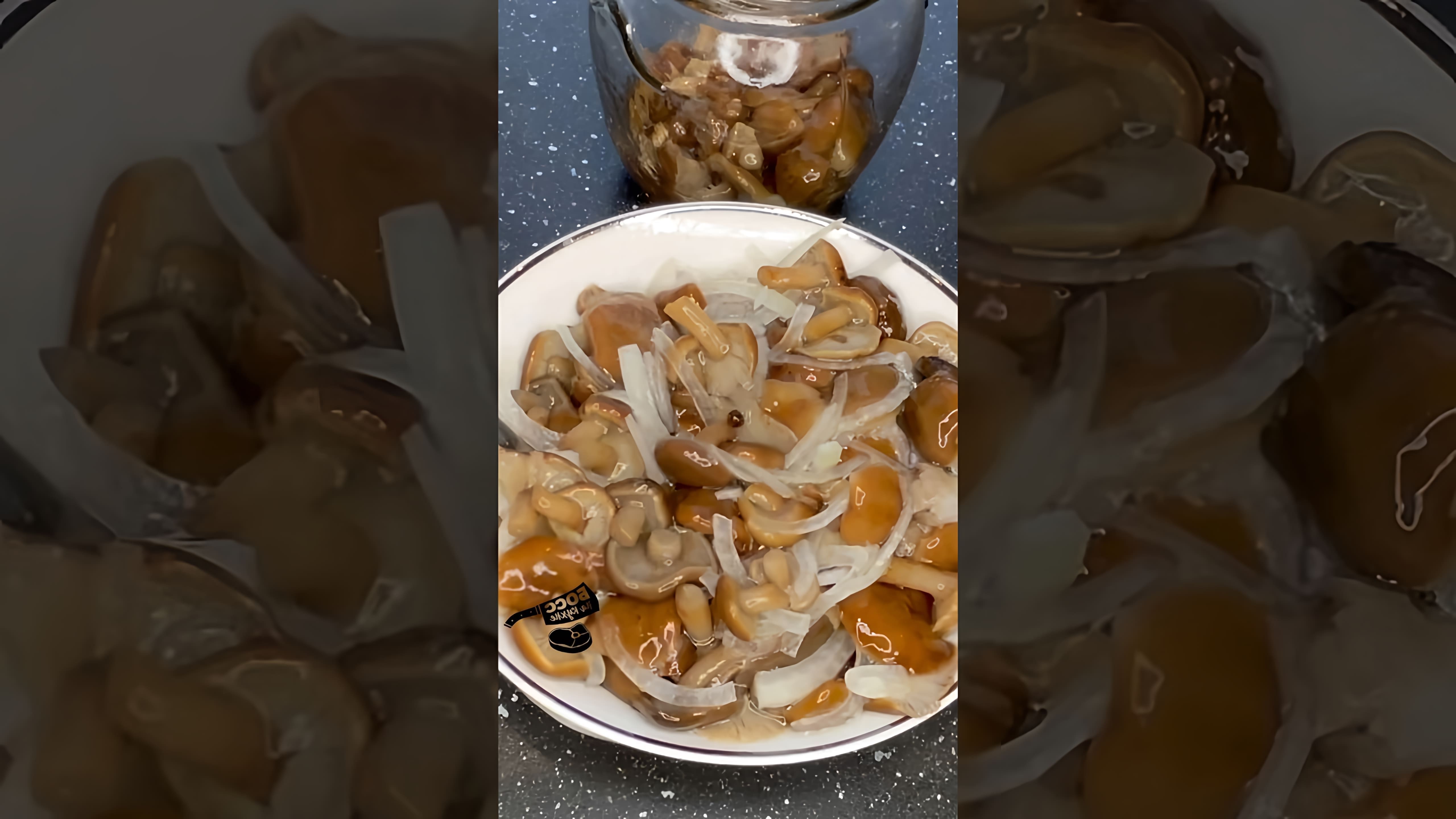 В этом видео демонстрируется простой и надежный рецепт маринованных опят