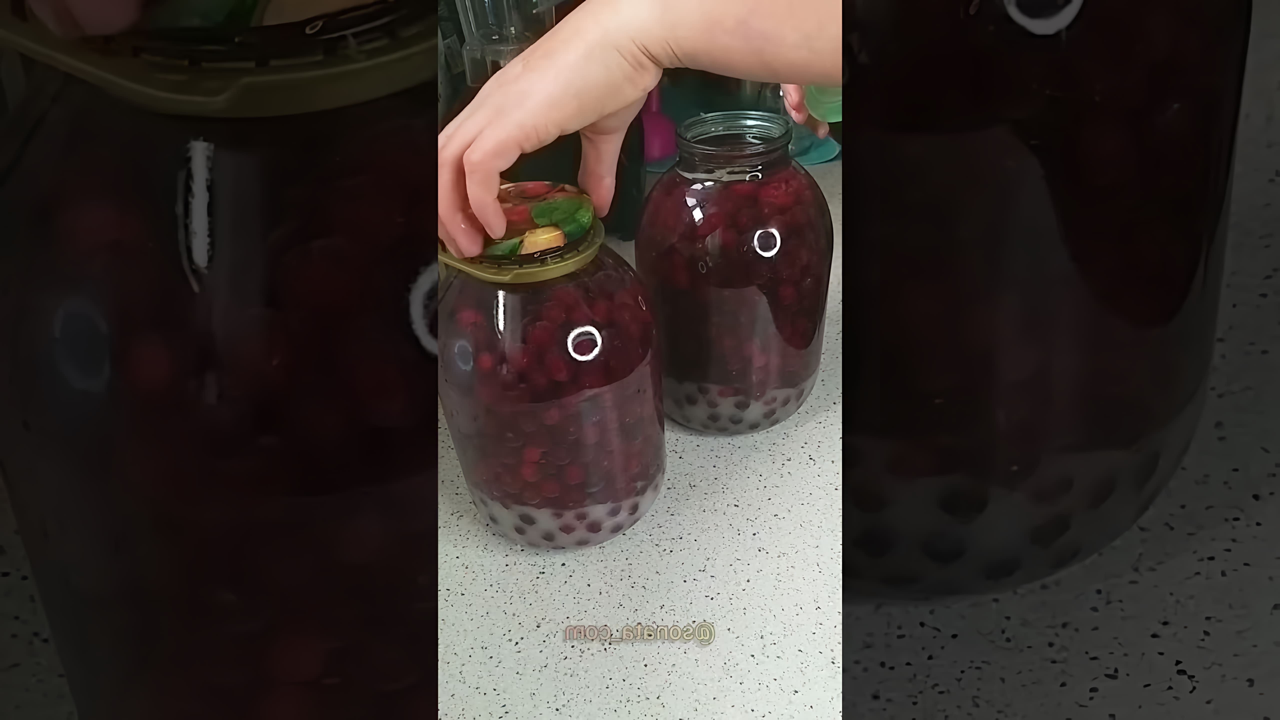 В этом видео демонстрируется рецепт приготовления вишневой настойки