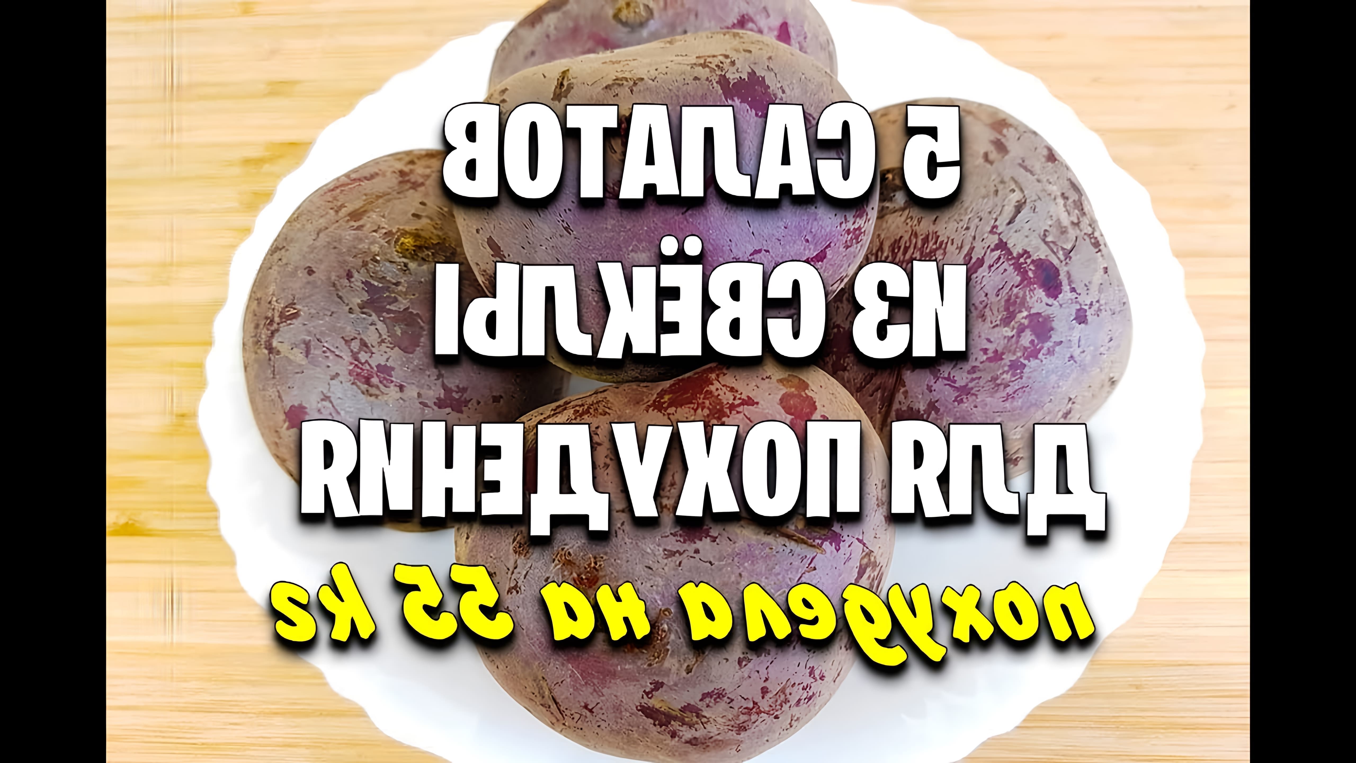 В этом видео Мария Мироневич показывает, как приготовить пять вкусных салатов из свеклы