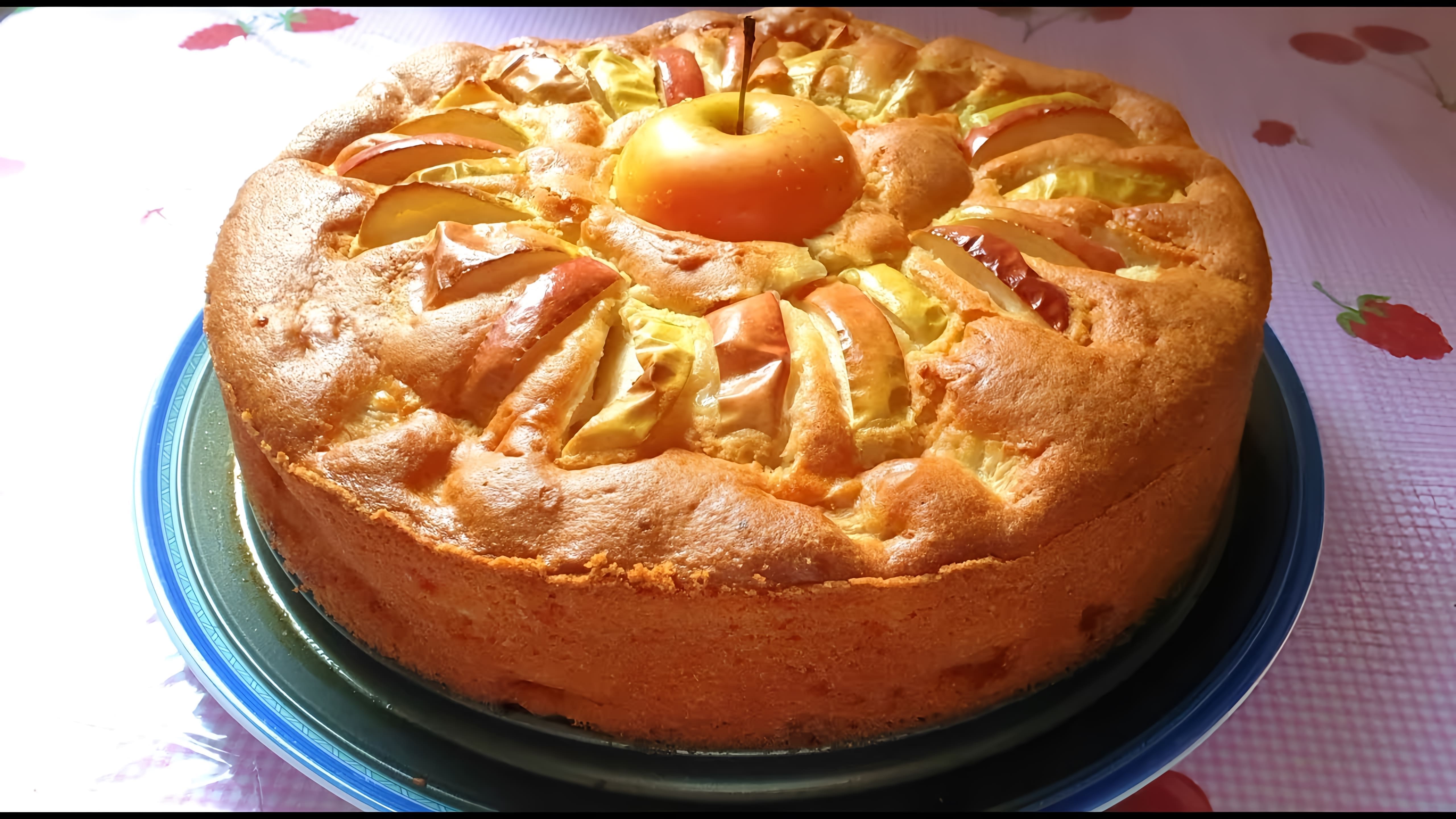 В этом видео демонстрируется процесс приготовления яблочного пирога