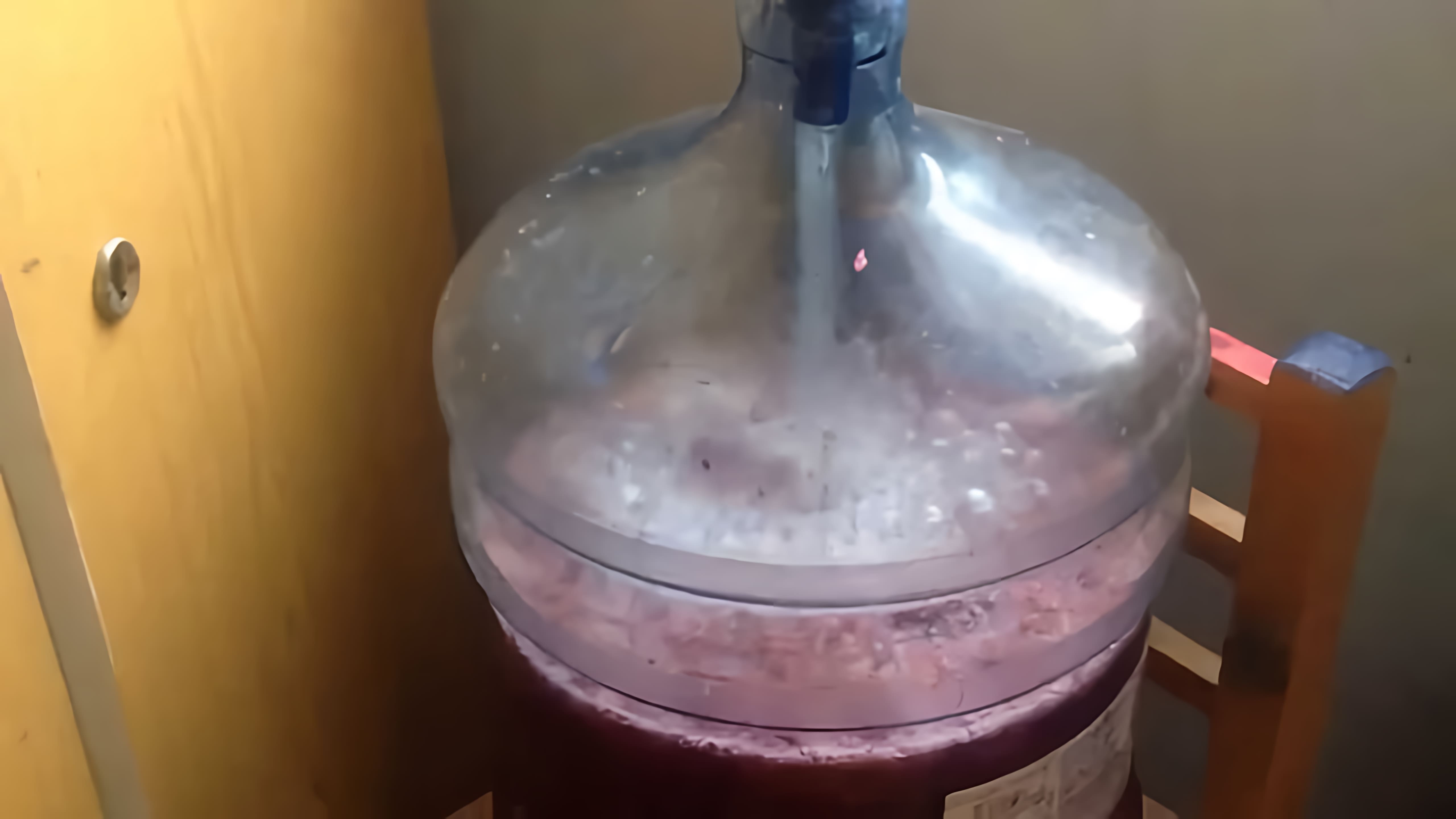 В этом видео демонстрируется процесс изготовления самогона из красной смородины