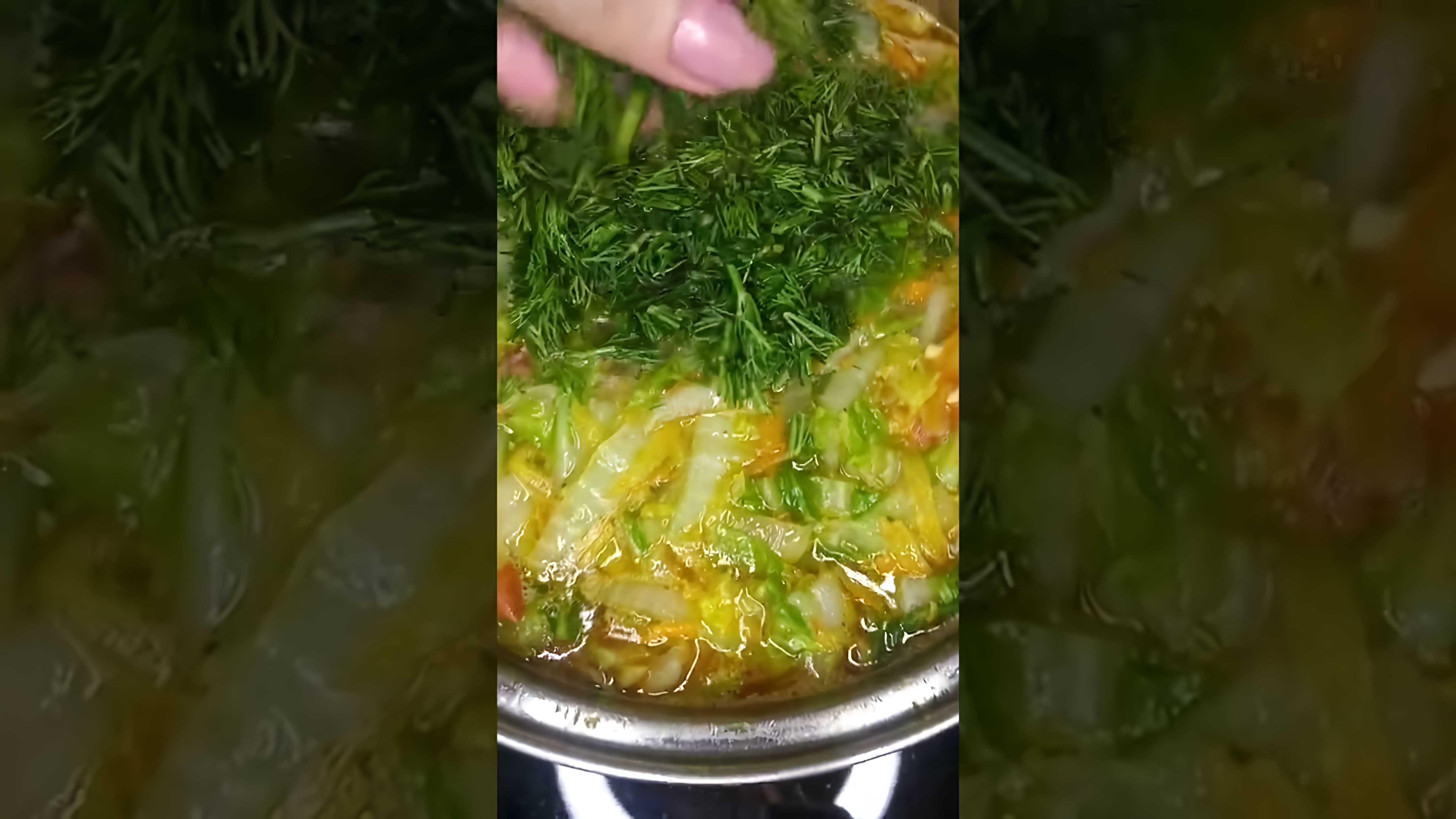 В этом видео-ролике вы увидите, как приготовить вкусный и полезный овощной суп из пекинской капусты с фасолью