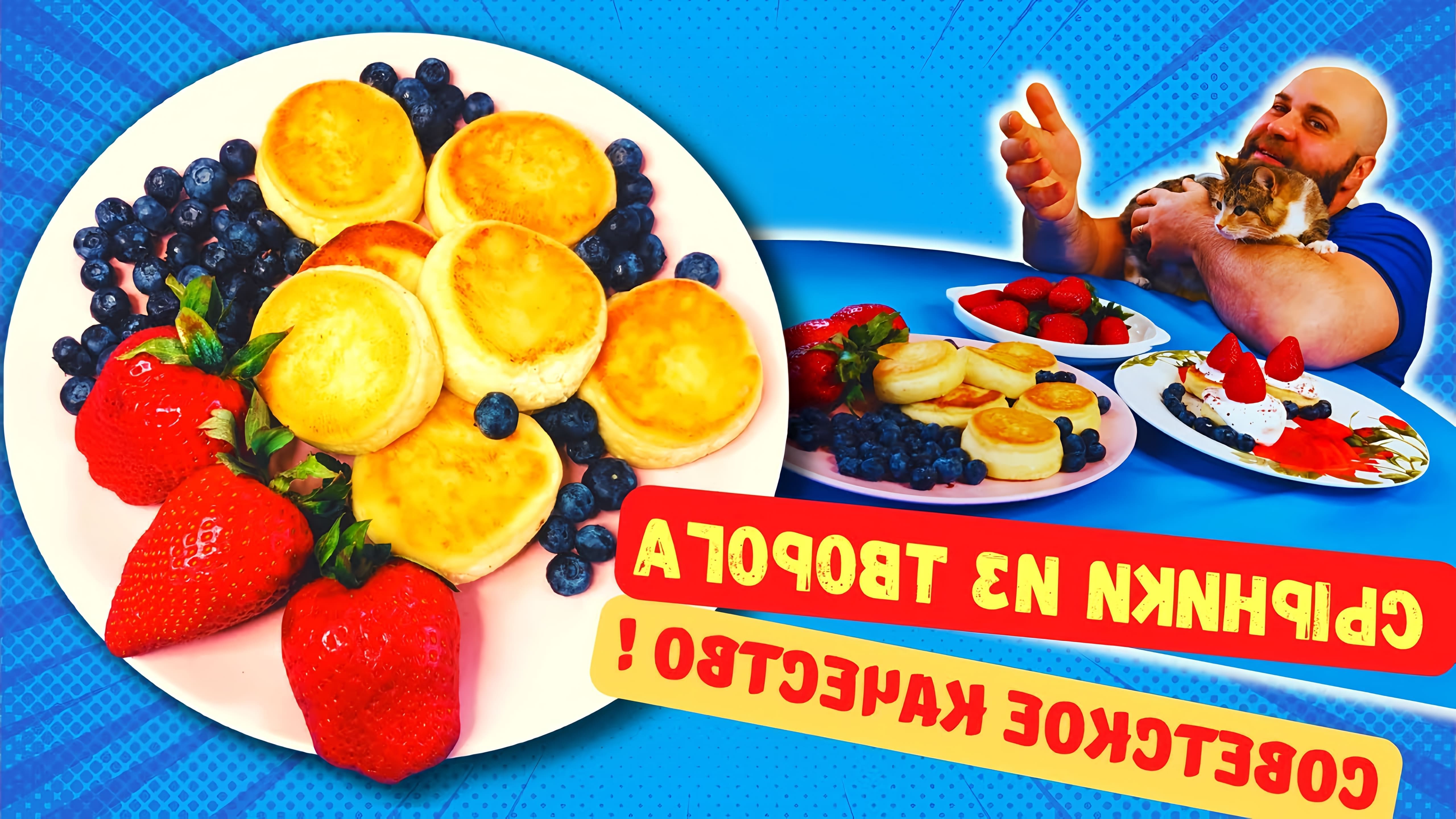 В этом видео повар и кот показывают, как приготовить сырники по ГОСТу времен СССР