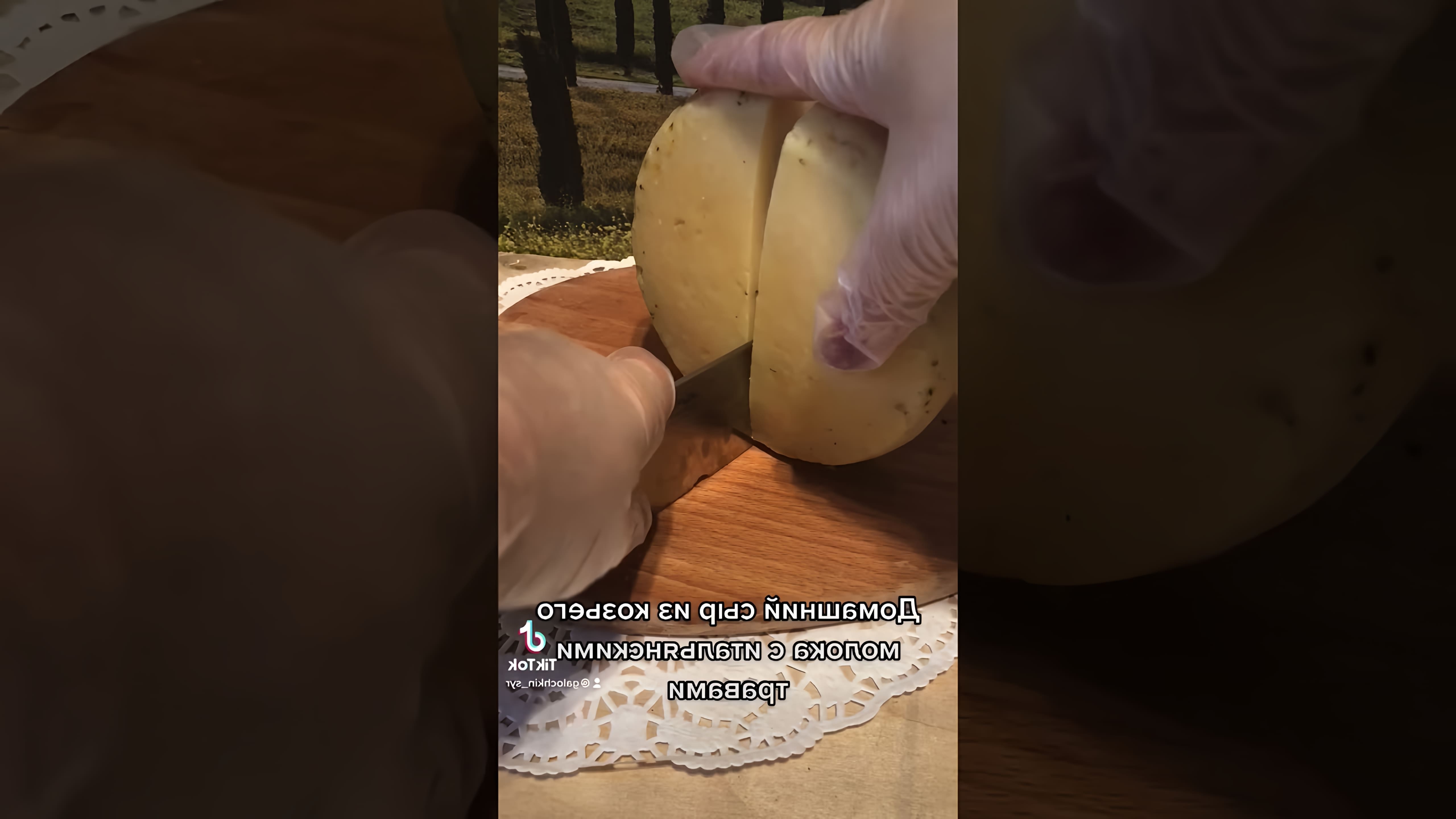 В этом видео-ролике рассказывается о том, как приготовить домашний сыр из козьего молока