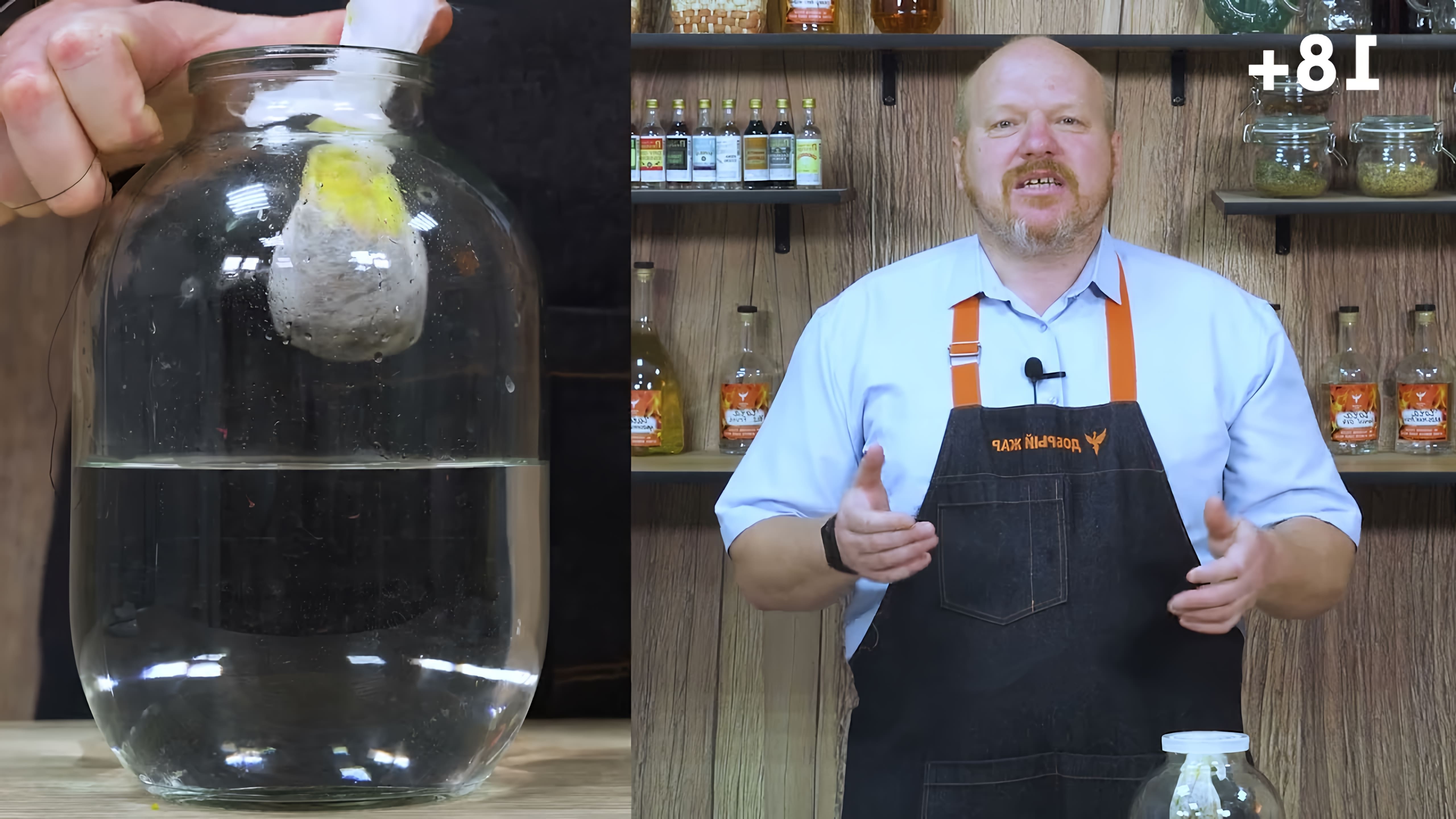 В данном видео Дмитрий Лафетников, ведущий информационного канала производственной компании "Добрый жар", делится рецептом имитации джина, приготовленного способом висельника