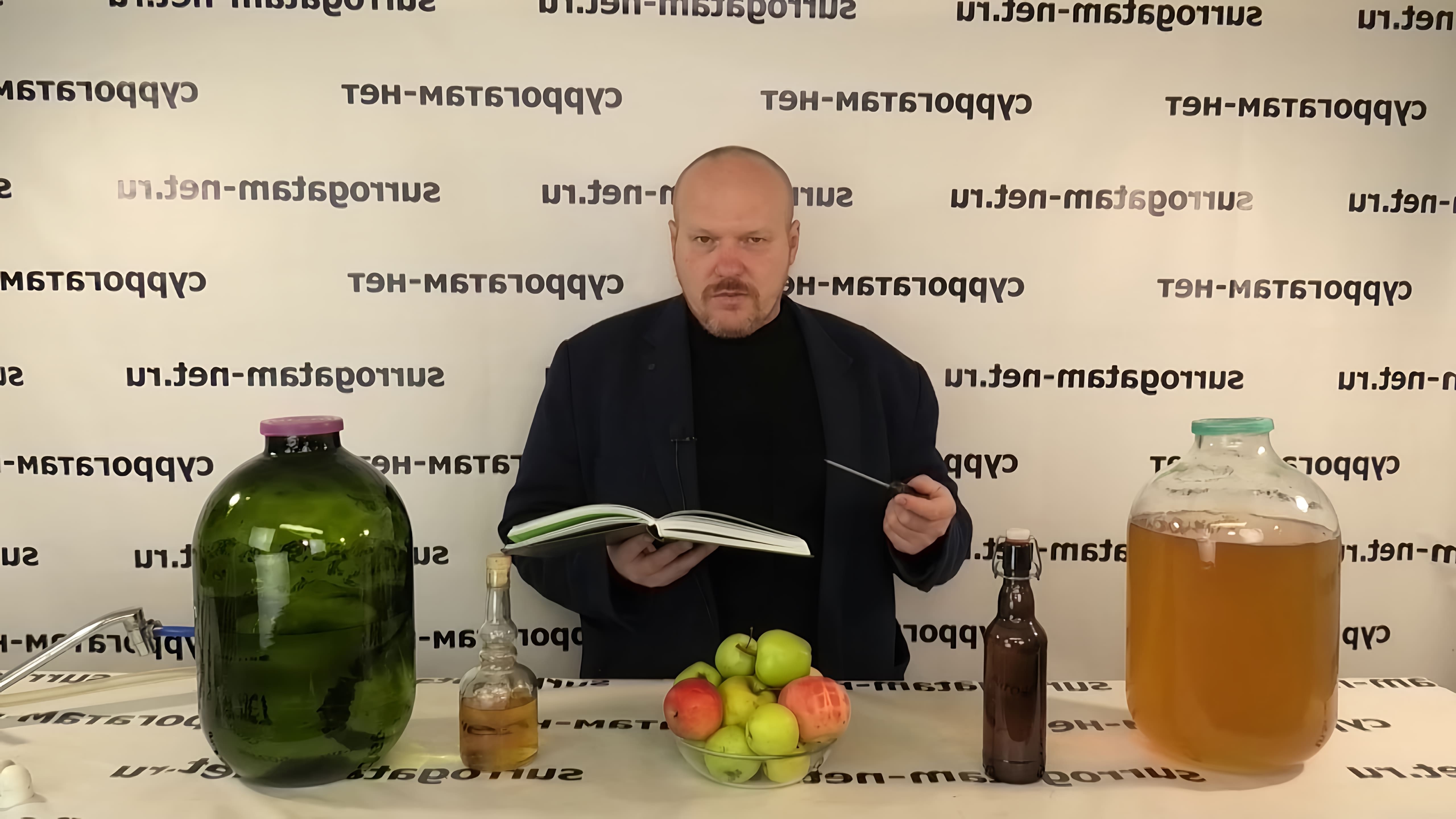 В этом видео Дмитрий Fresco, владелец и ведущий информационного канала, рассказывает о возможности приготовления алкогольных напитков из яблок