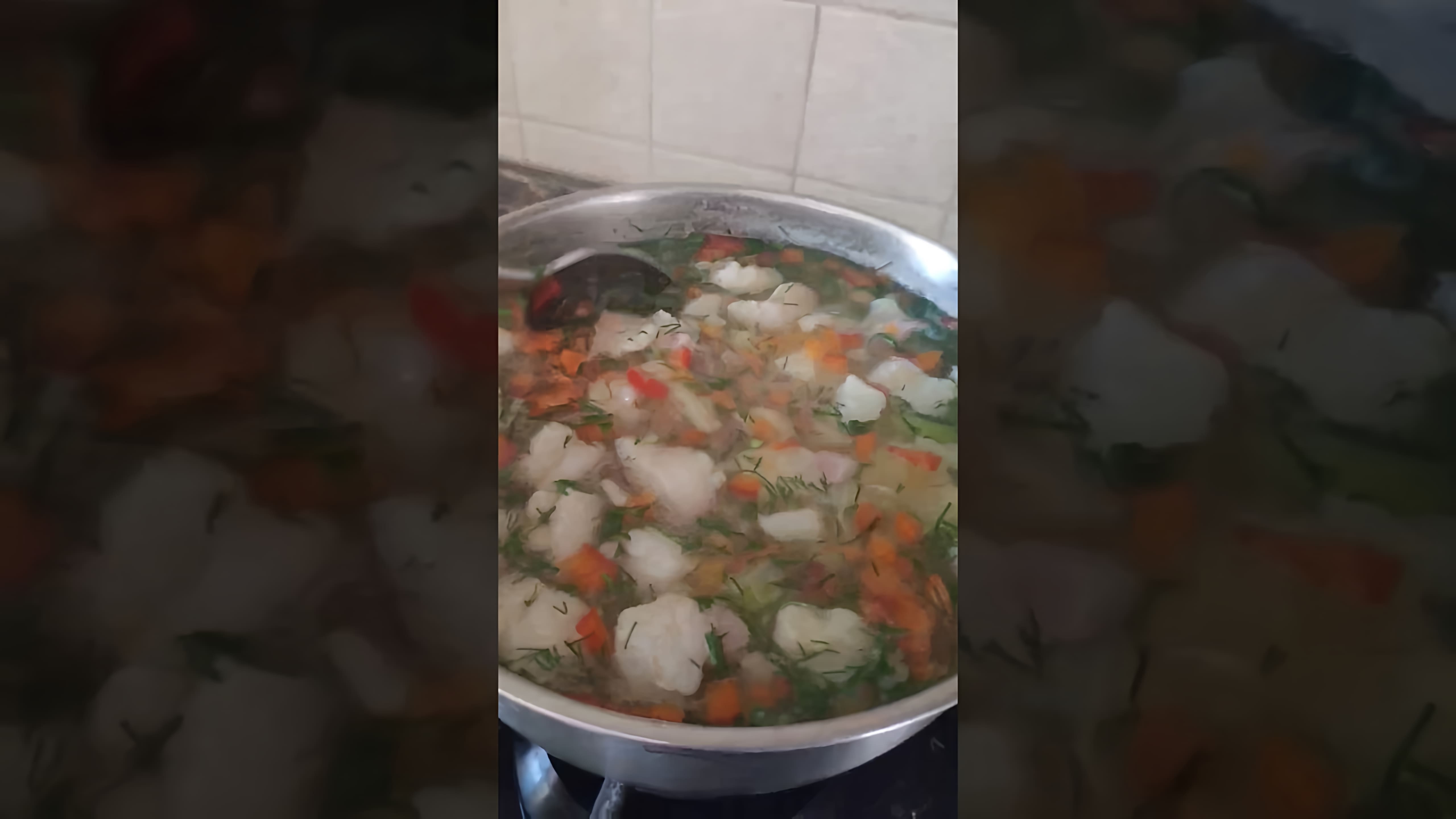 В этом видео демонстрируется процесс приготовления супа из пангасиуса