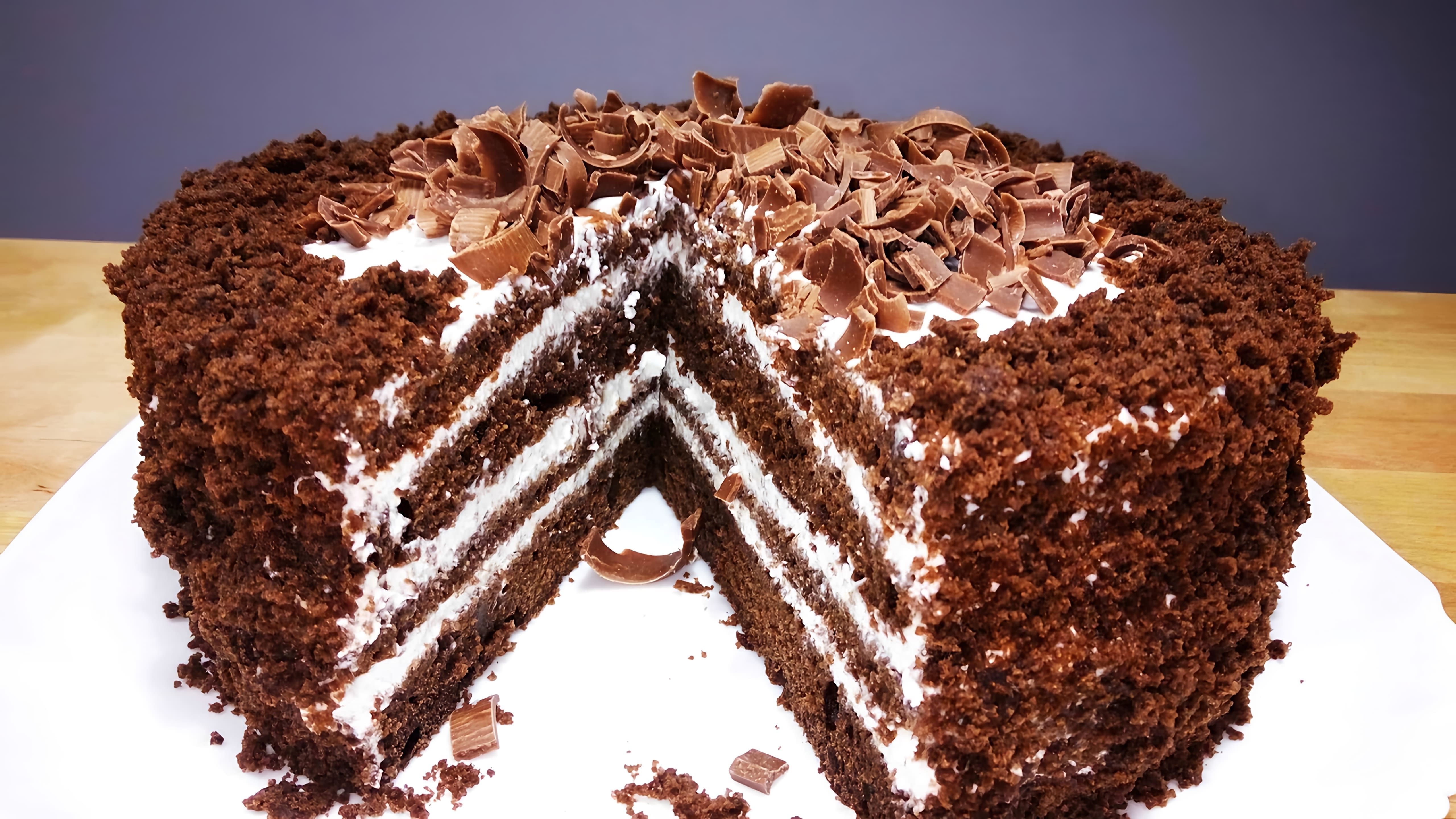 В этом видео Галя показывает, как приготовить шоколадный торт "Черный принц" на кефире