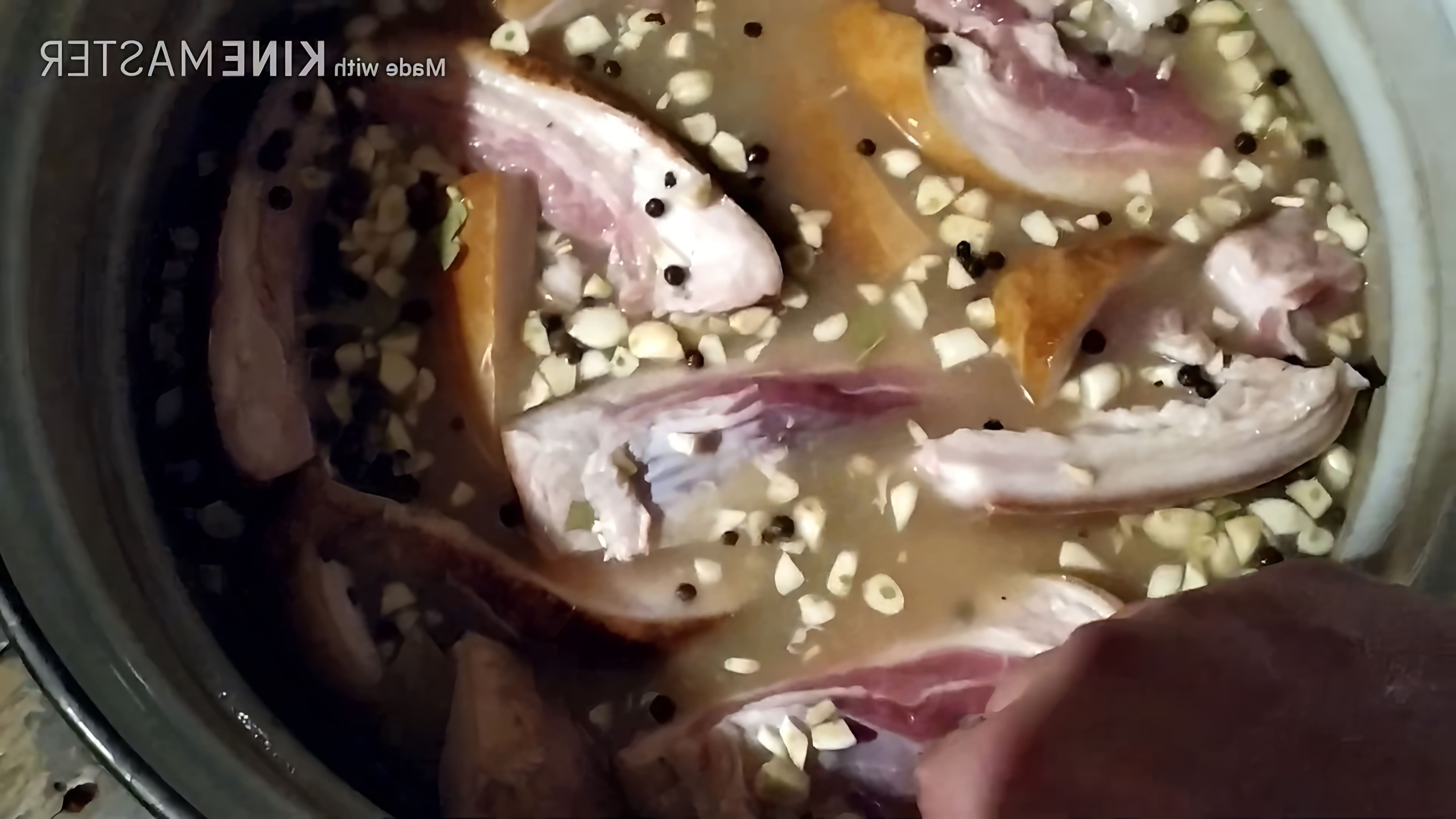 Видео рецепт для маринования свиного сала для копчения