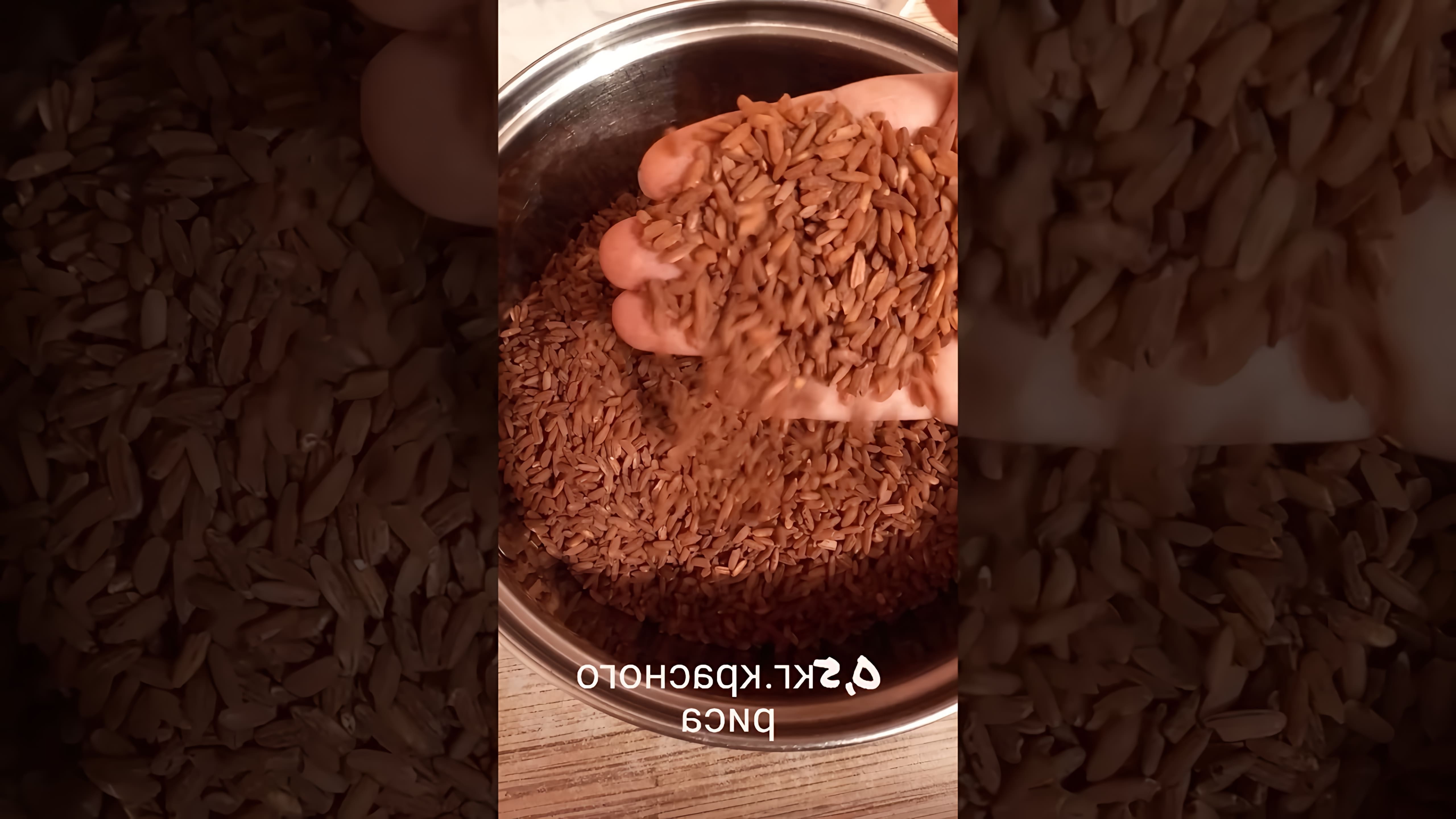В этом видео-ролике вы увидите, как приготовить вкусный плов из красного риса