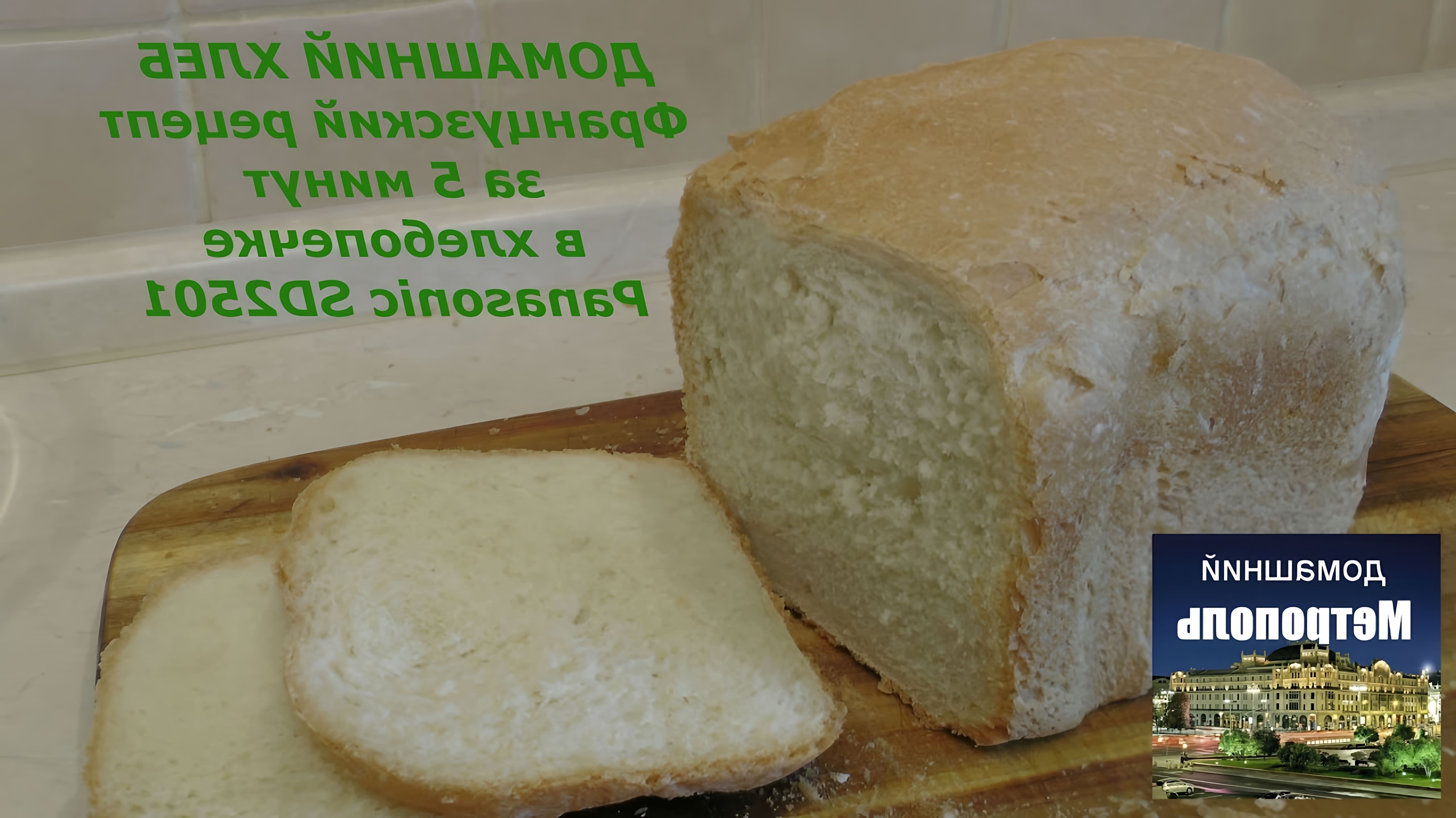 В этом видео демонстрируется процесс приготовления французского хлеба в хлебопечке Panasonic SD-2501