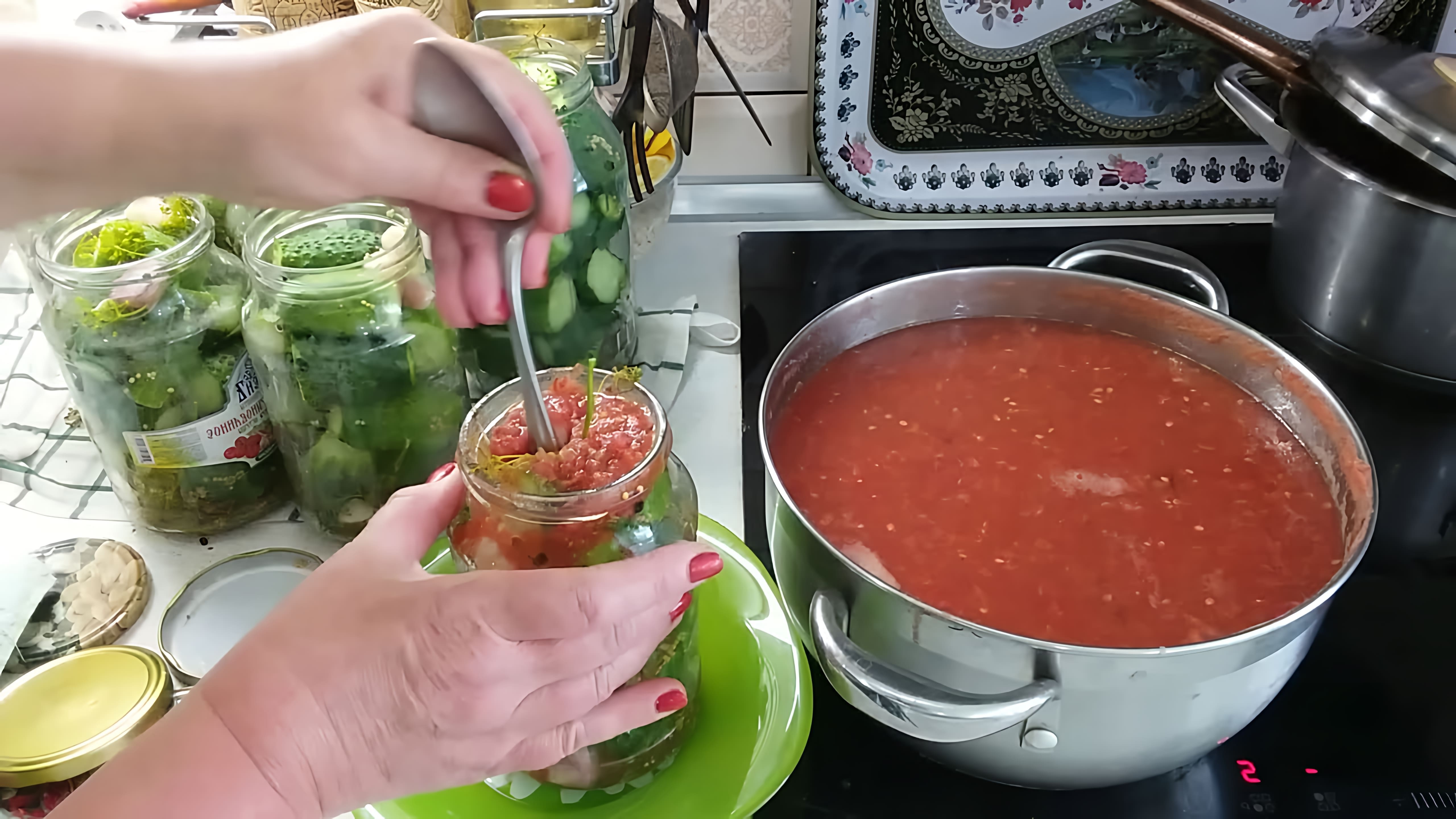 Сегодня делаю огурчики в томатной заливке из свежих помидор. Рецепт прислала моя подписчица. Баночку попробовали и... 