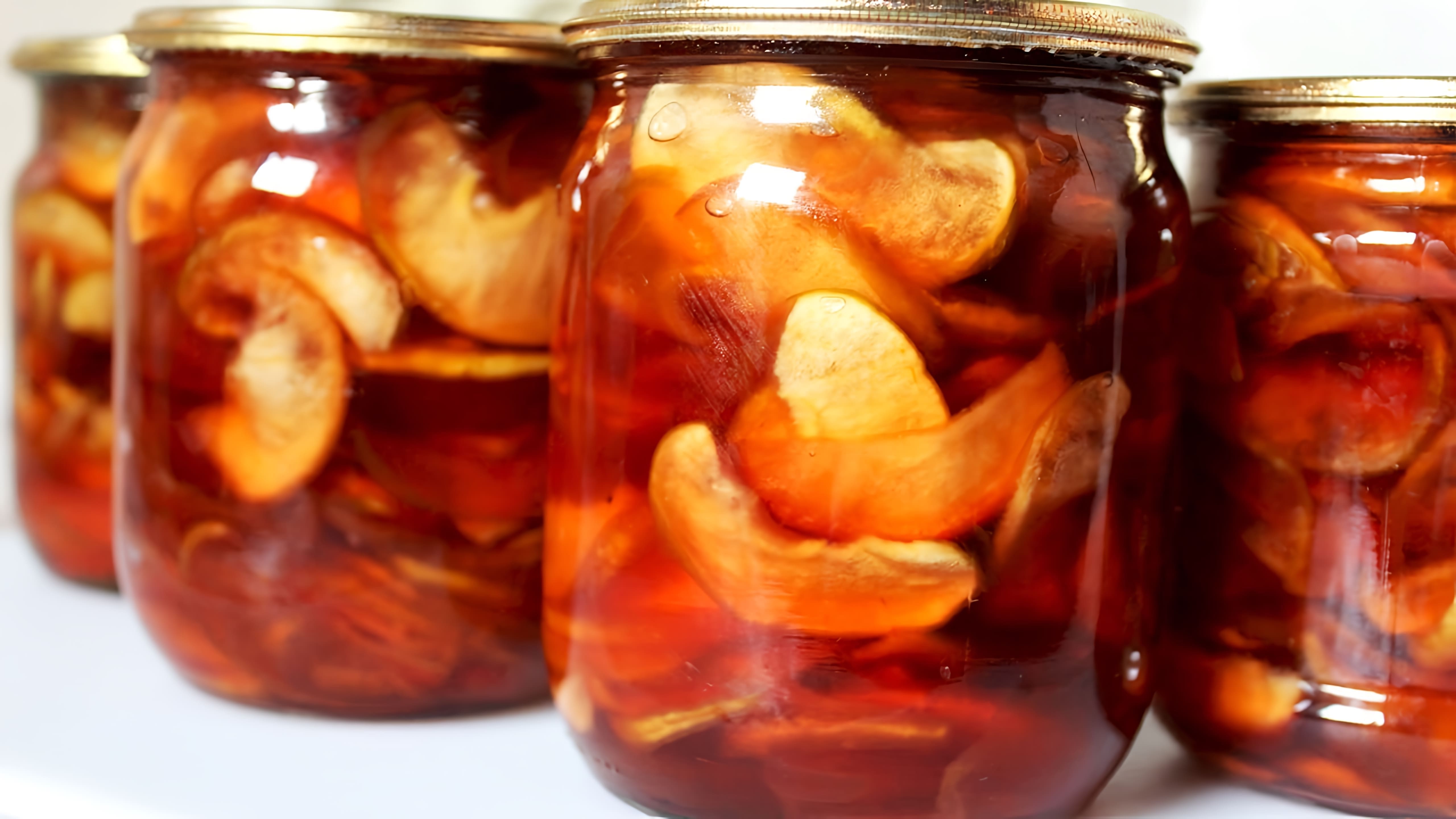 Видео как приготовить прозрачные яблочные ломтики, похожие на изюм или мармелад, в качестве консервации на зиму