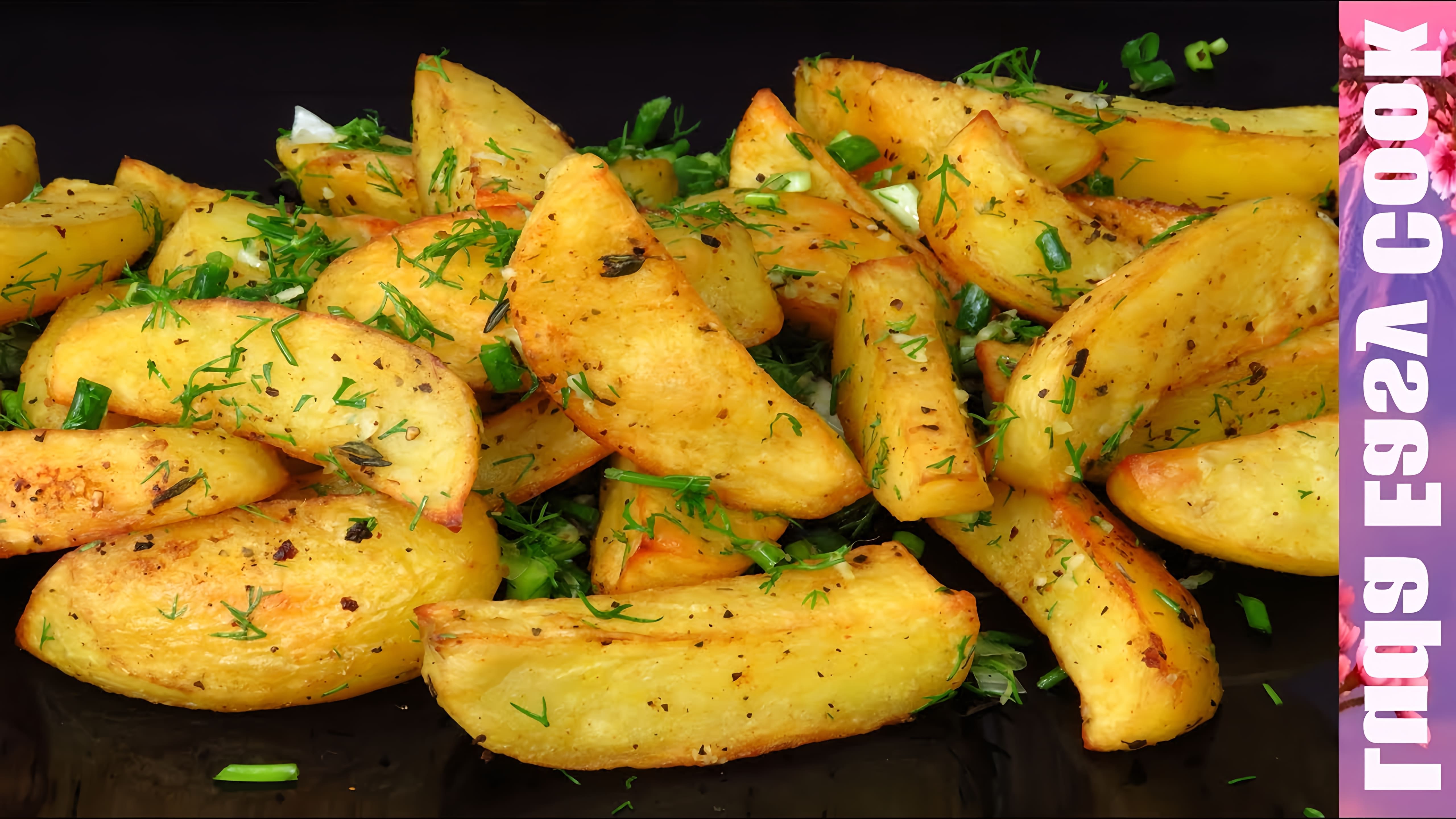 Праздничный гарнир, Секрет вкусной картошки в духовке. Очень вкусная ароматная картошка в духовке с хрустящей... 