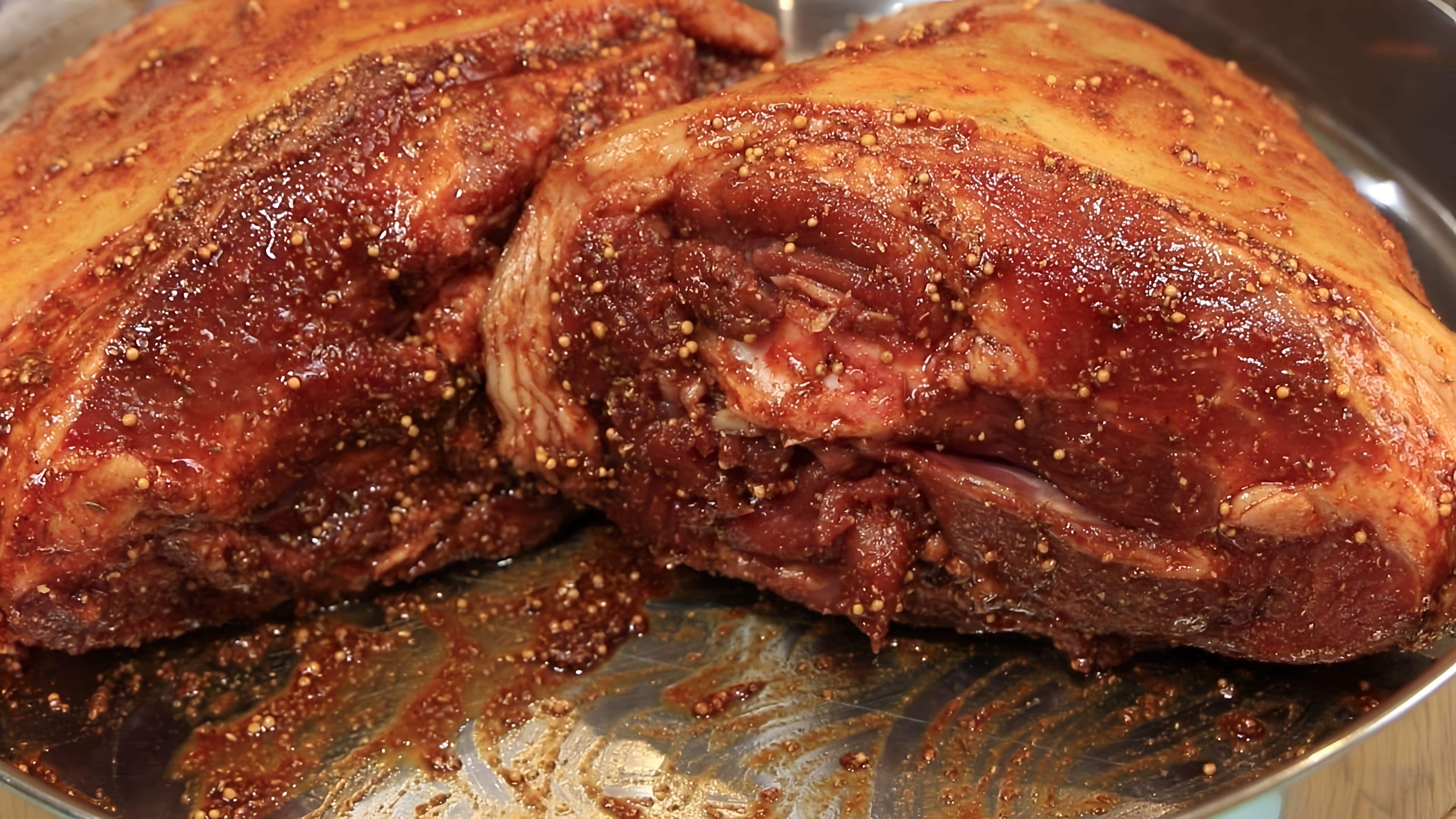 Видео рецепт для приготовления вкусных и ароматных свиных ребрышек (рулька)