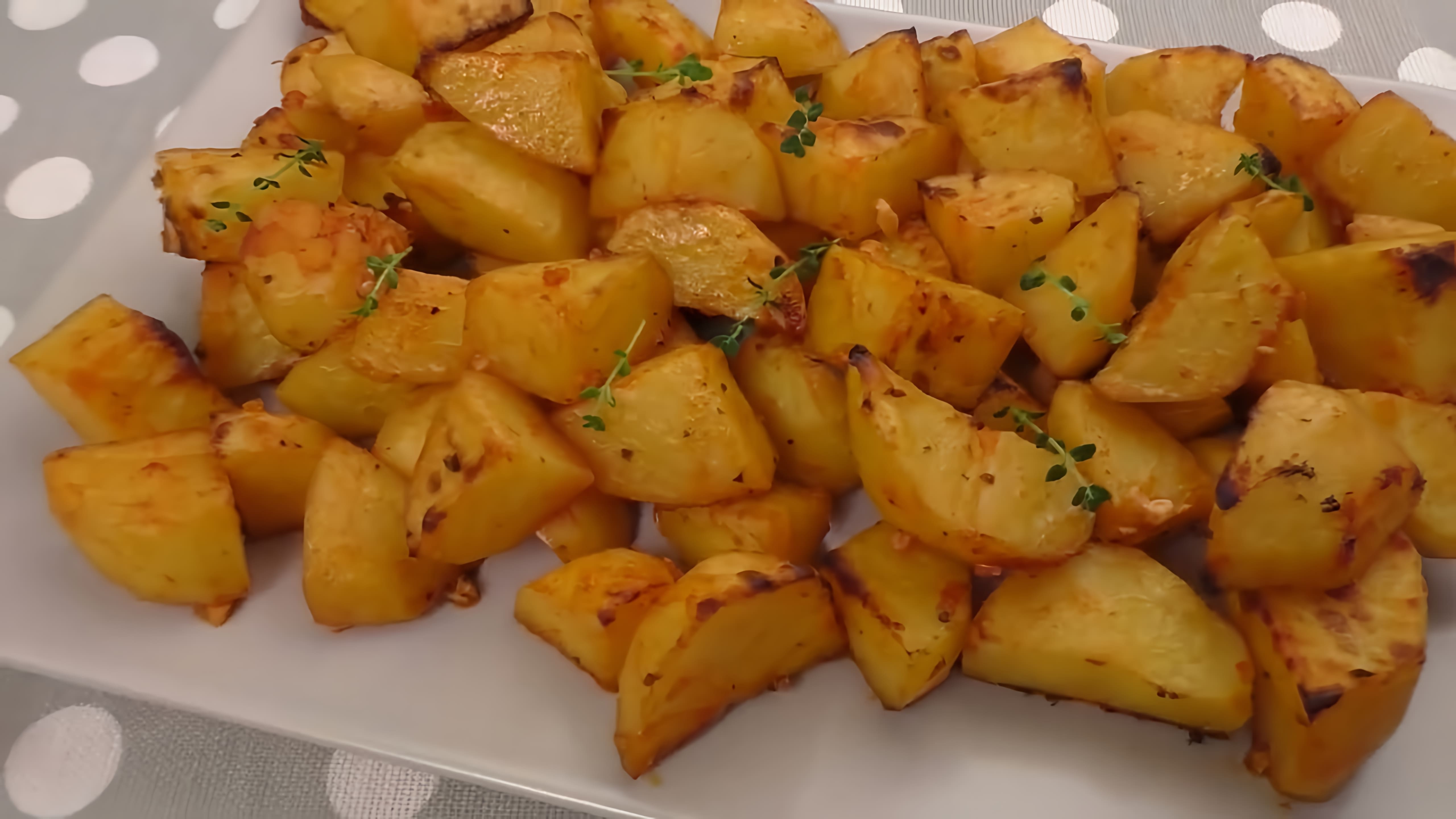 В этом видео демонстрируется простой и быстрый способ приготовления картофеля в духовке по-гречески