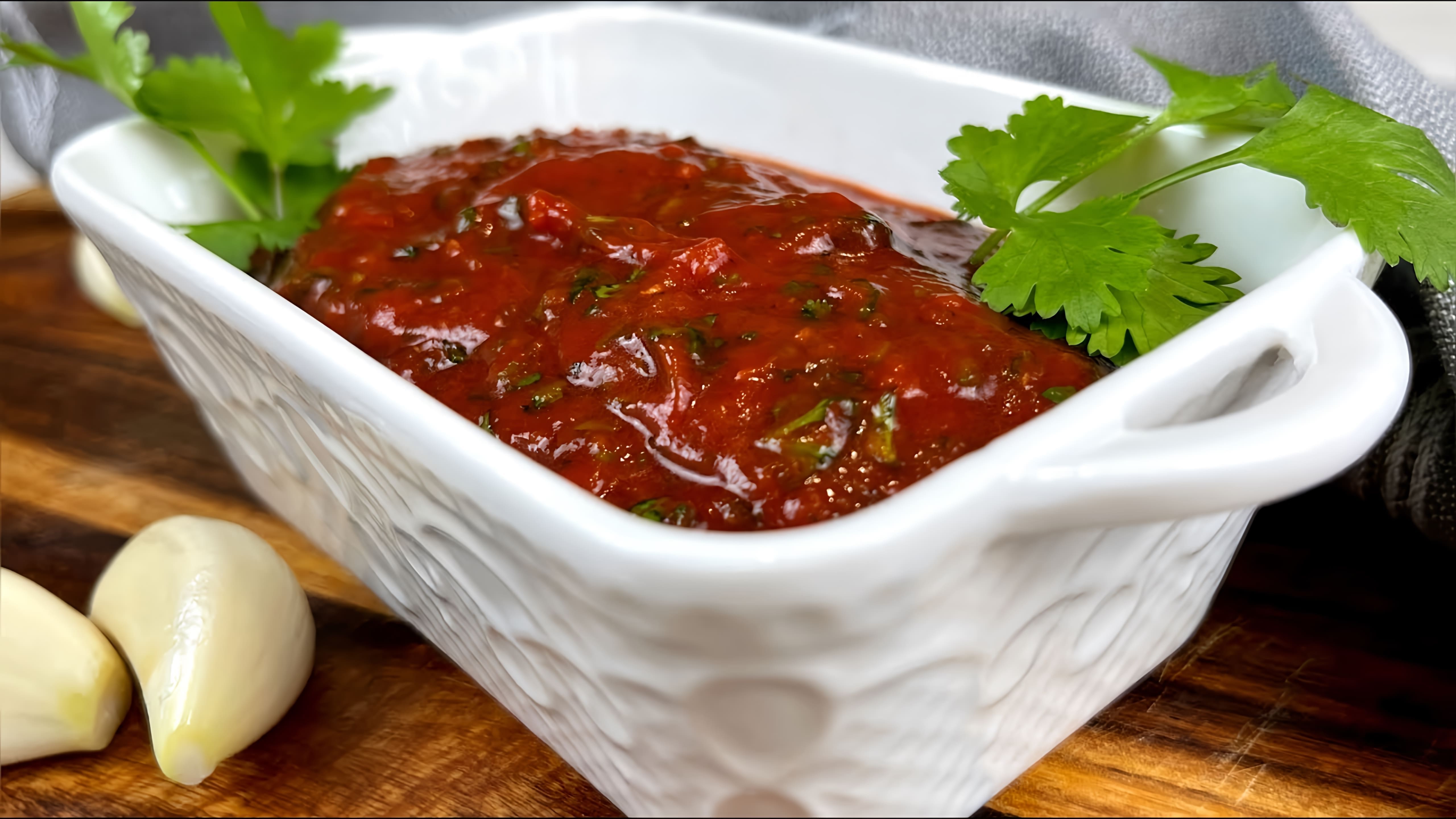 Видео рецепт соуса для подачи с шашлыком (мясными шашлыками) или другими жареными мясными блюдами