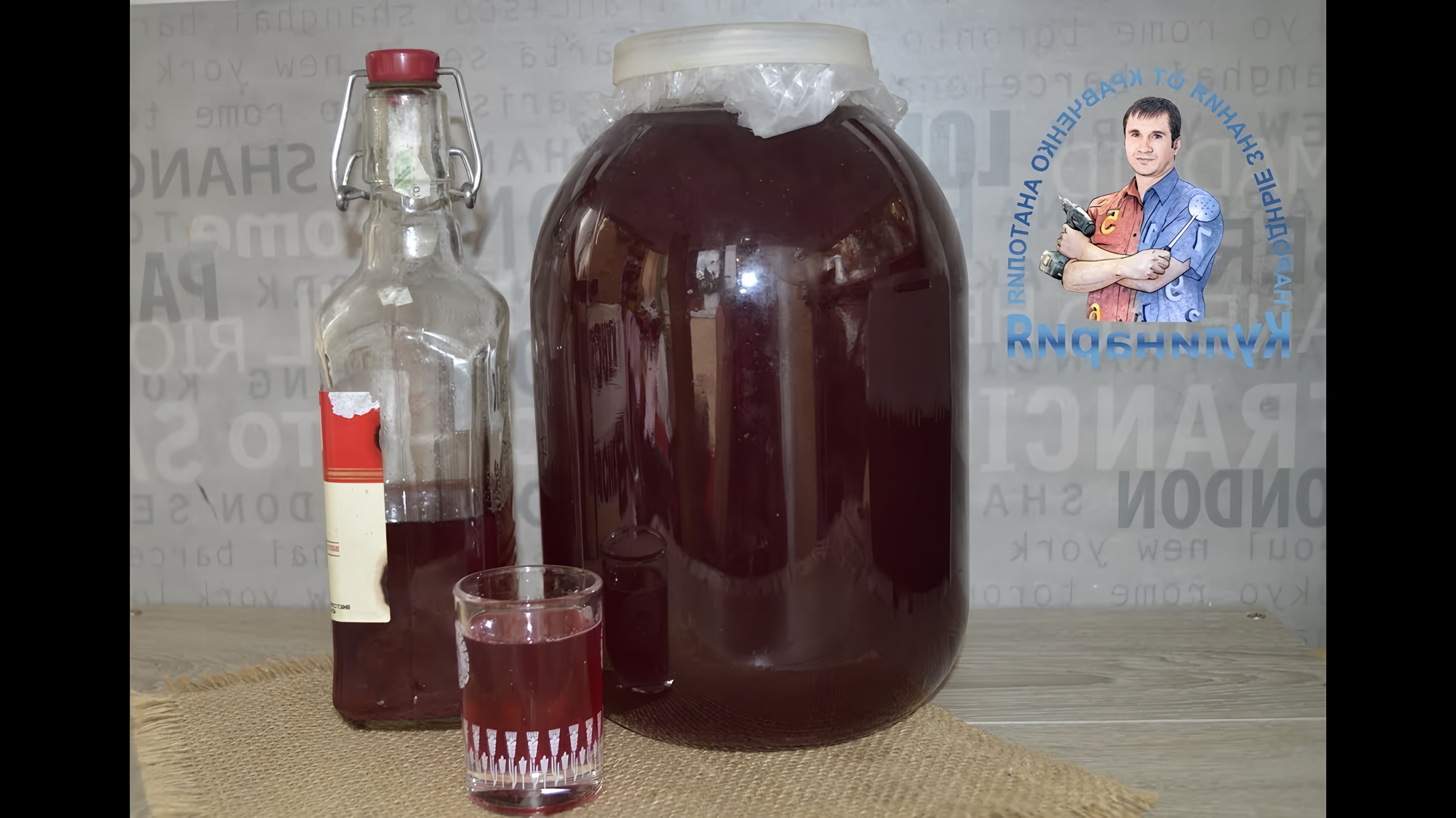 В этом видео демонстрируется процесс приготовления вишневого ликера в домашних условиях