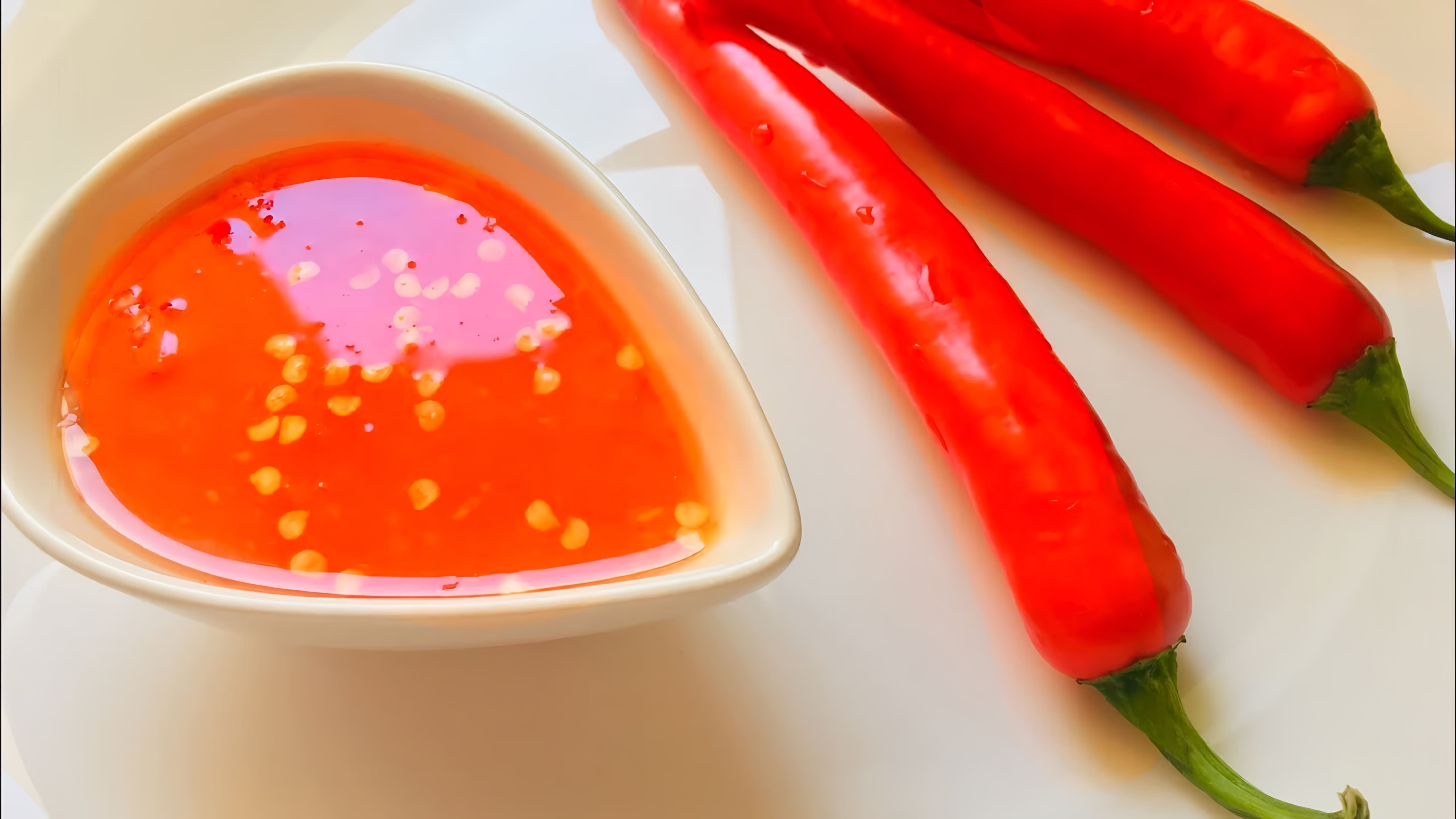 В этом видео демонстрируется процесс приготовления остро-сладкого тайского соуса