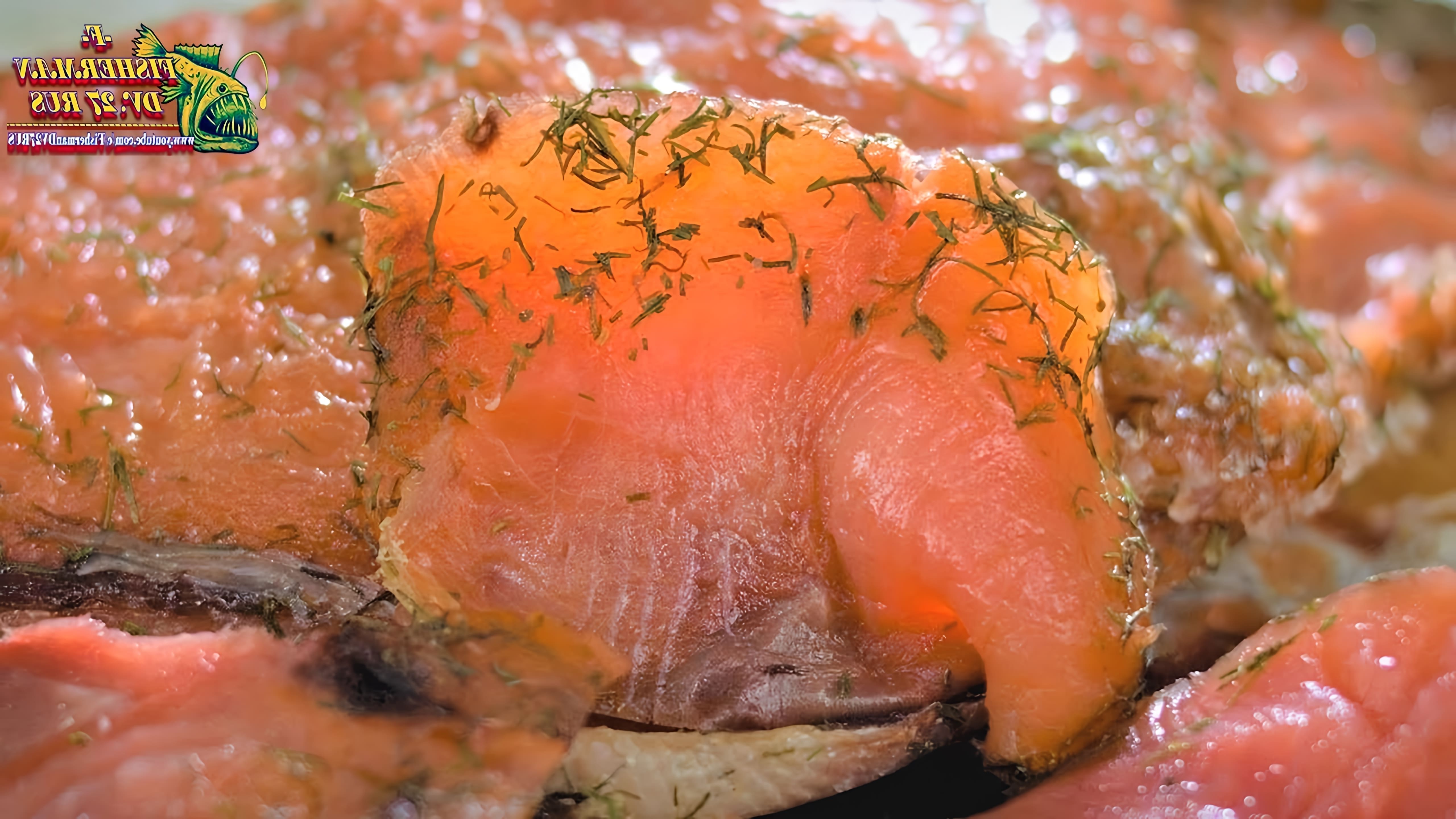 Видео как приготовить малосольную горбушу, которая представляет собой слегка посоленный лосось