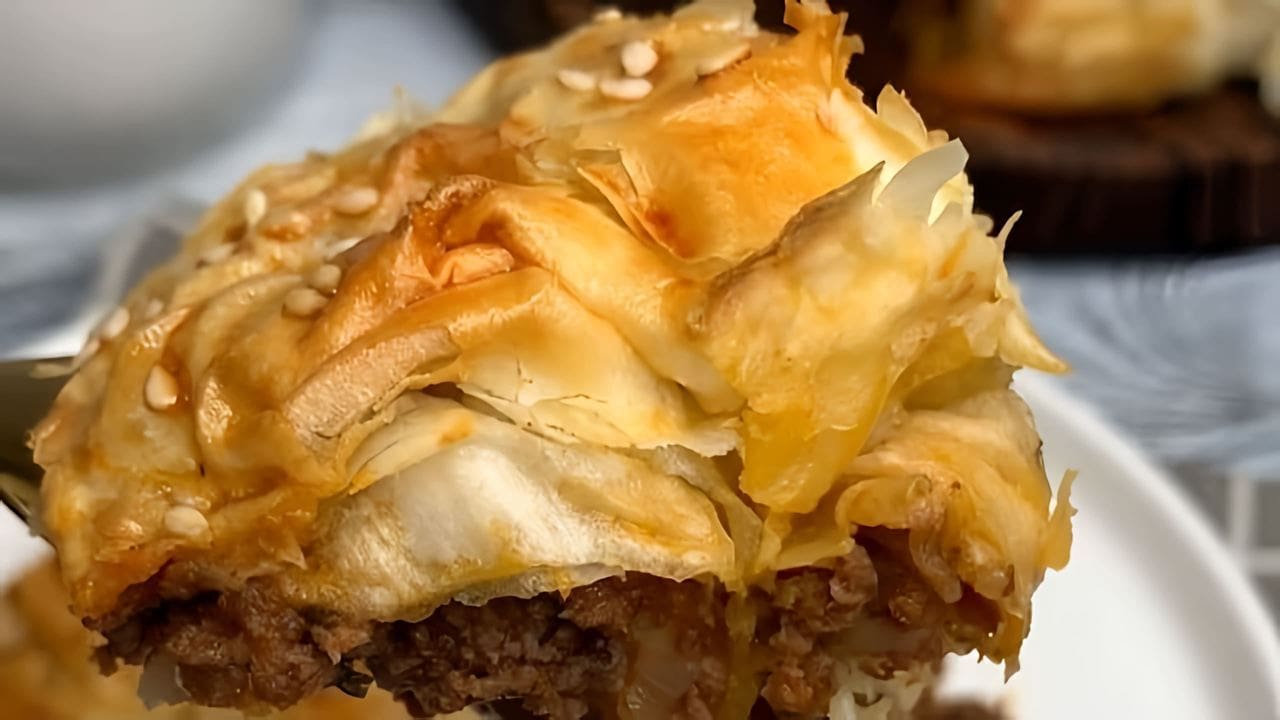 Тесто фило с фаршем и сыром