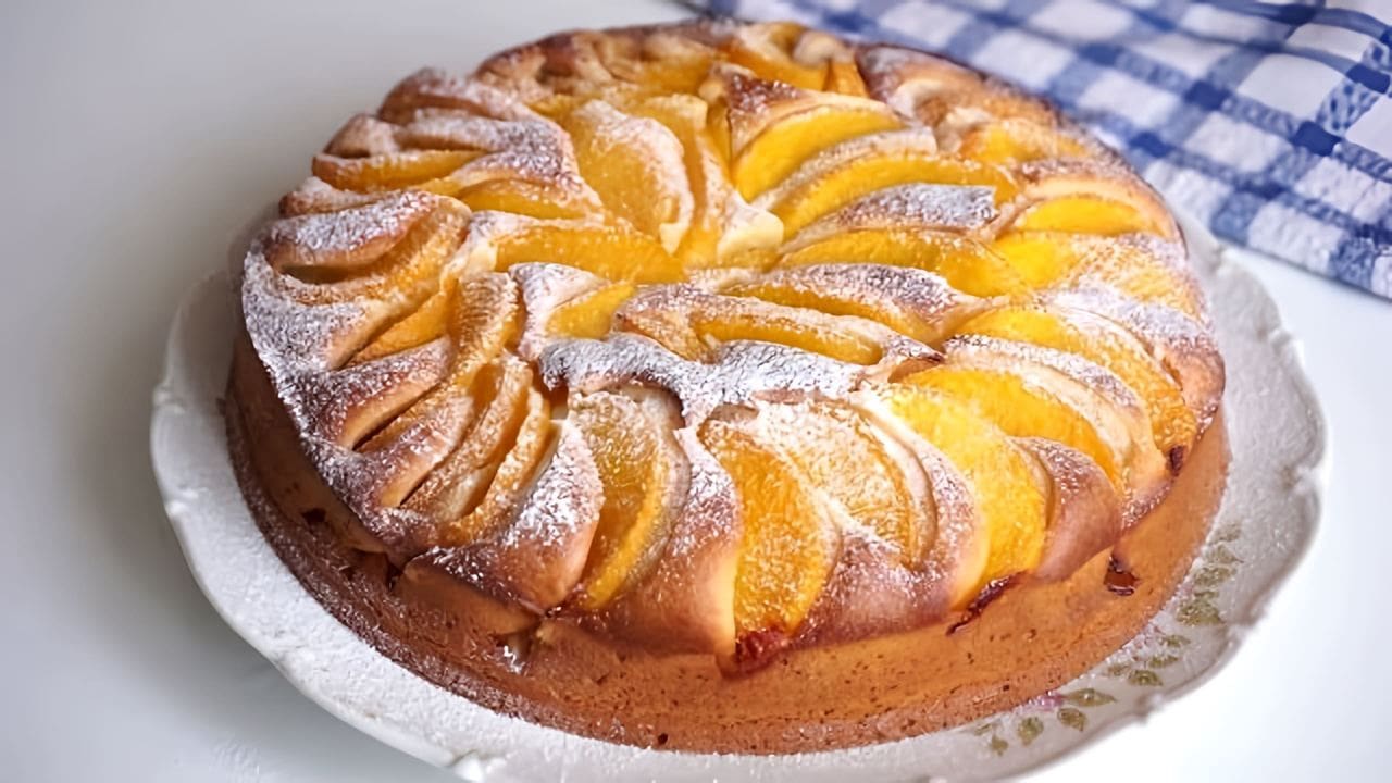 Рецепт вкусного пирога с персиками